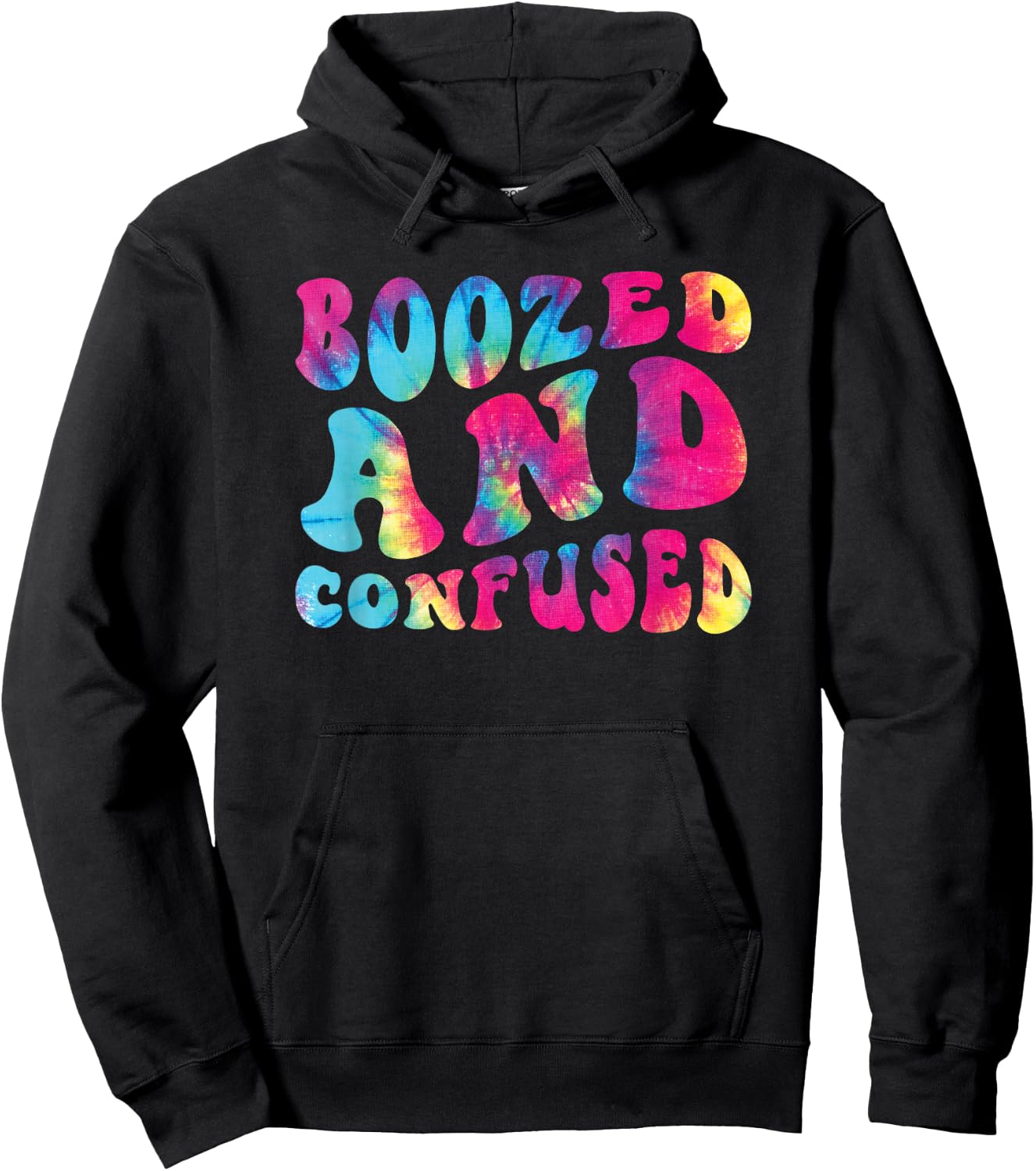 Boozed And Confused Funny Bar Alcohol Drinking Beer Wine Hoodie - Hoodie | Black