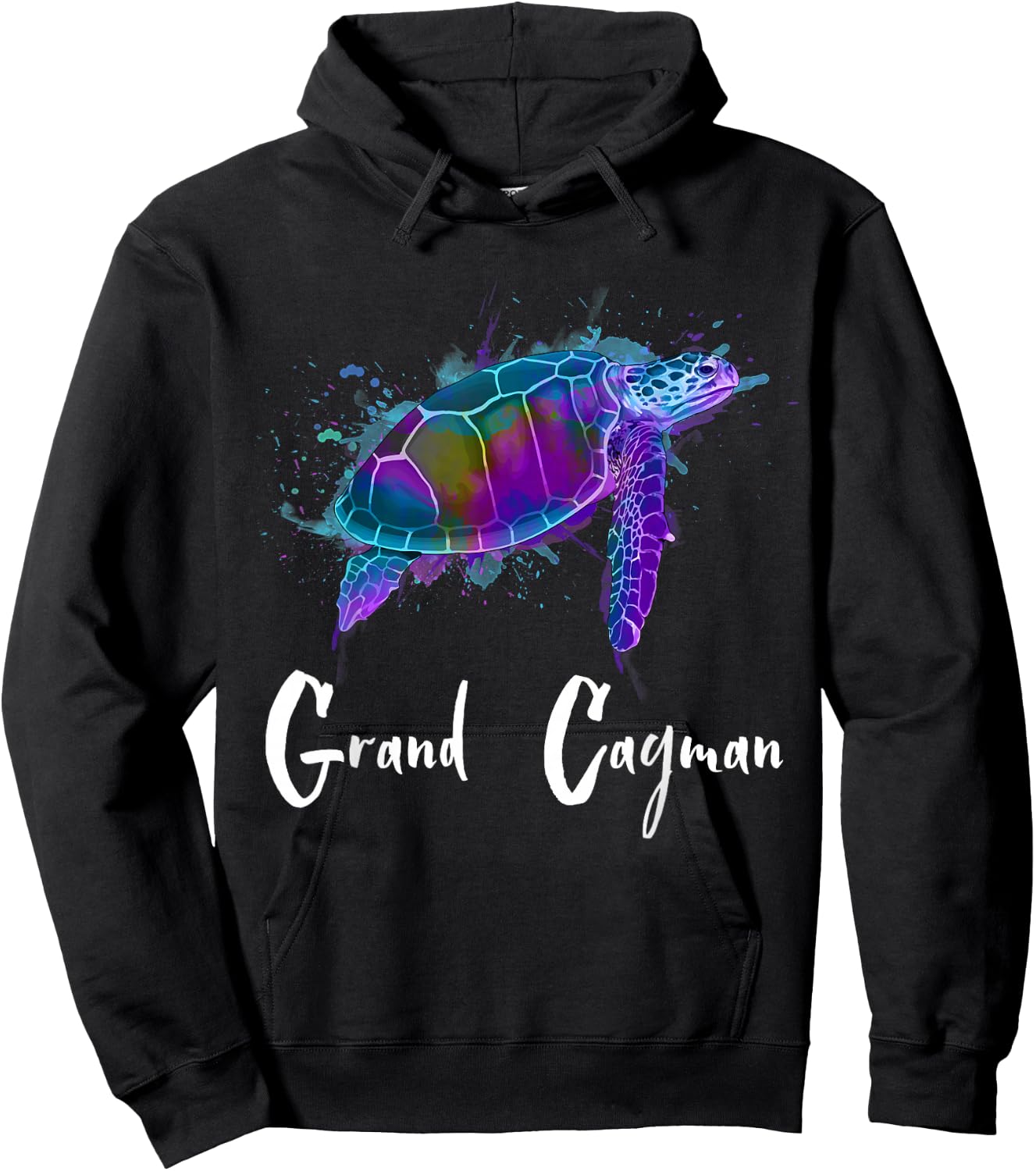 Grand Cayman Souvenir Cayman Islands Sea Turtle Grand Cayman Hoodie - Hoodie | Black