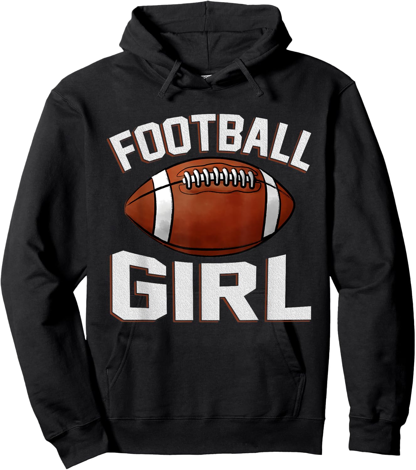 American Football Lover Girl Player shirt Funny Football Hoodie - Hoodie | Black