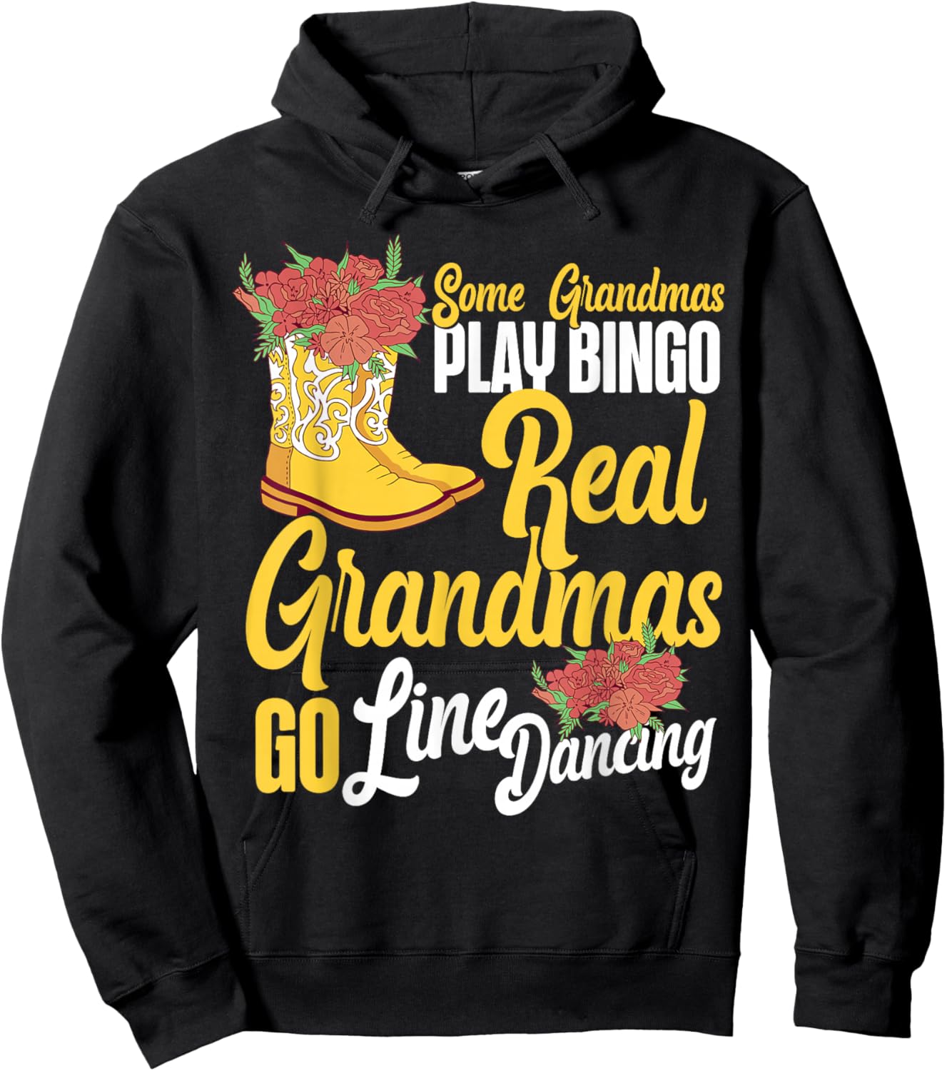 Line Dancing Dance Teacher Grandma Some Grandmas Play Bingo Hoodie - Hoodie | Black