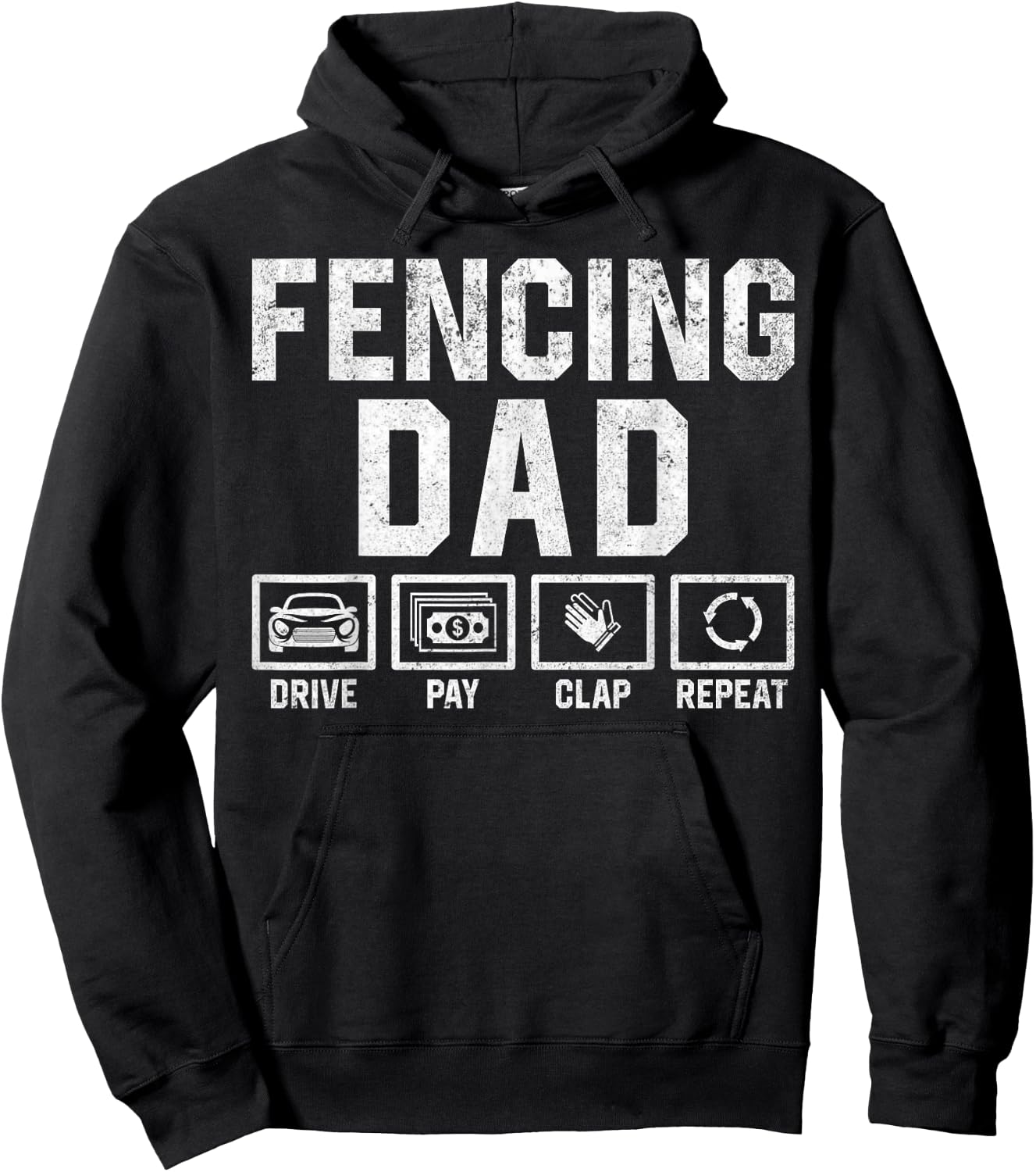 Fencer Fencing Dad Hoodie - Hoodie | Black