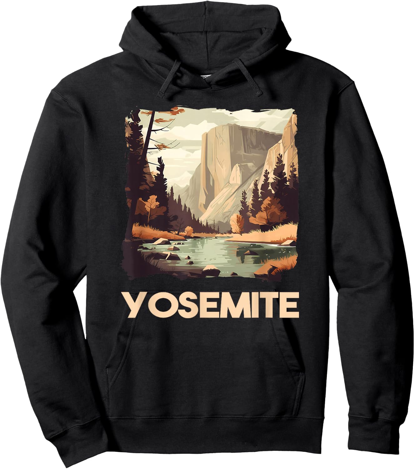 Vintage Yosemite National Park Nature Lover Adventure Hoodie - Hoodie | Black
