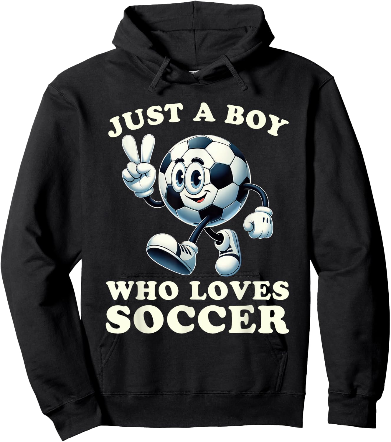 Just a Boy Who Loves Soccer Soccer Player Boys Hoodie - Hoodie | Black