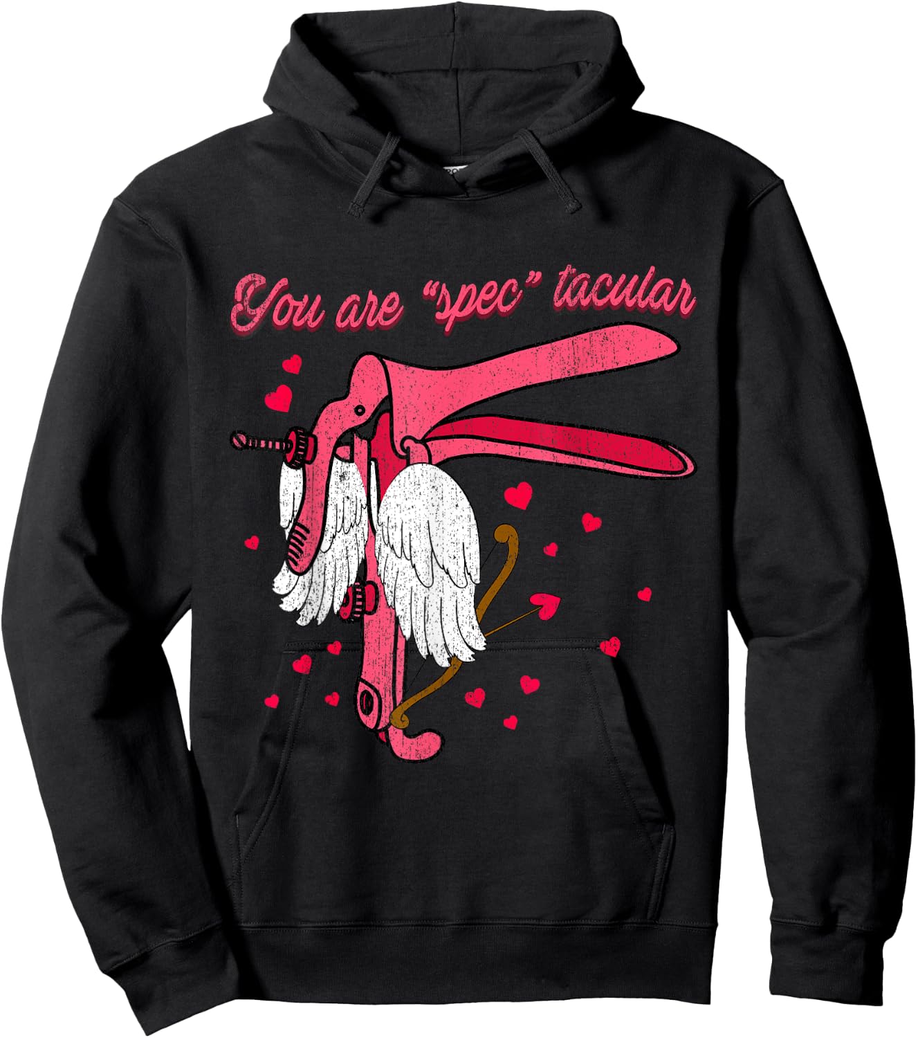 Speculum Nurse Valentines Funny OBGYN You're Spectacular, L& Hoodie - Hoodie | Black