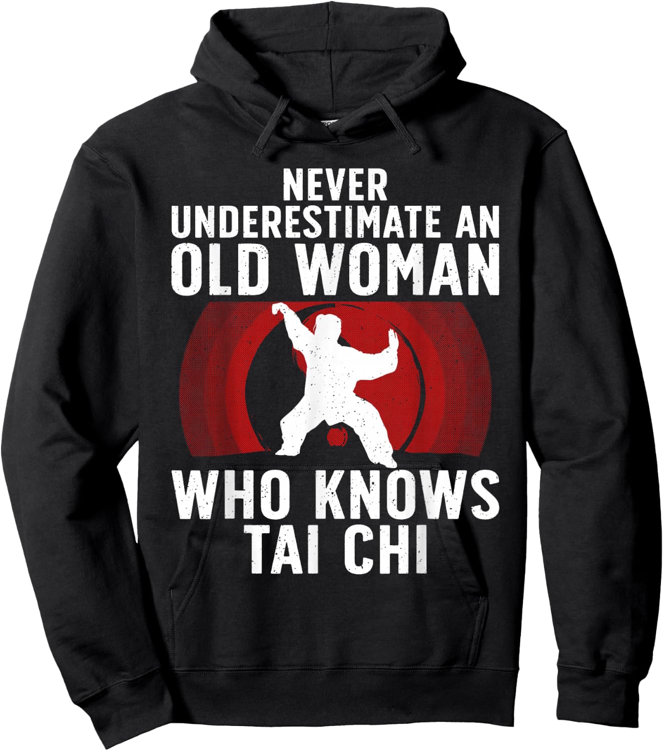 Funny Tai Chi Design Grandma Martial Arts Lovers Hoodie - Hoodie | Black