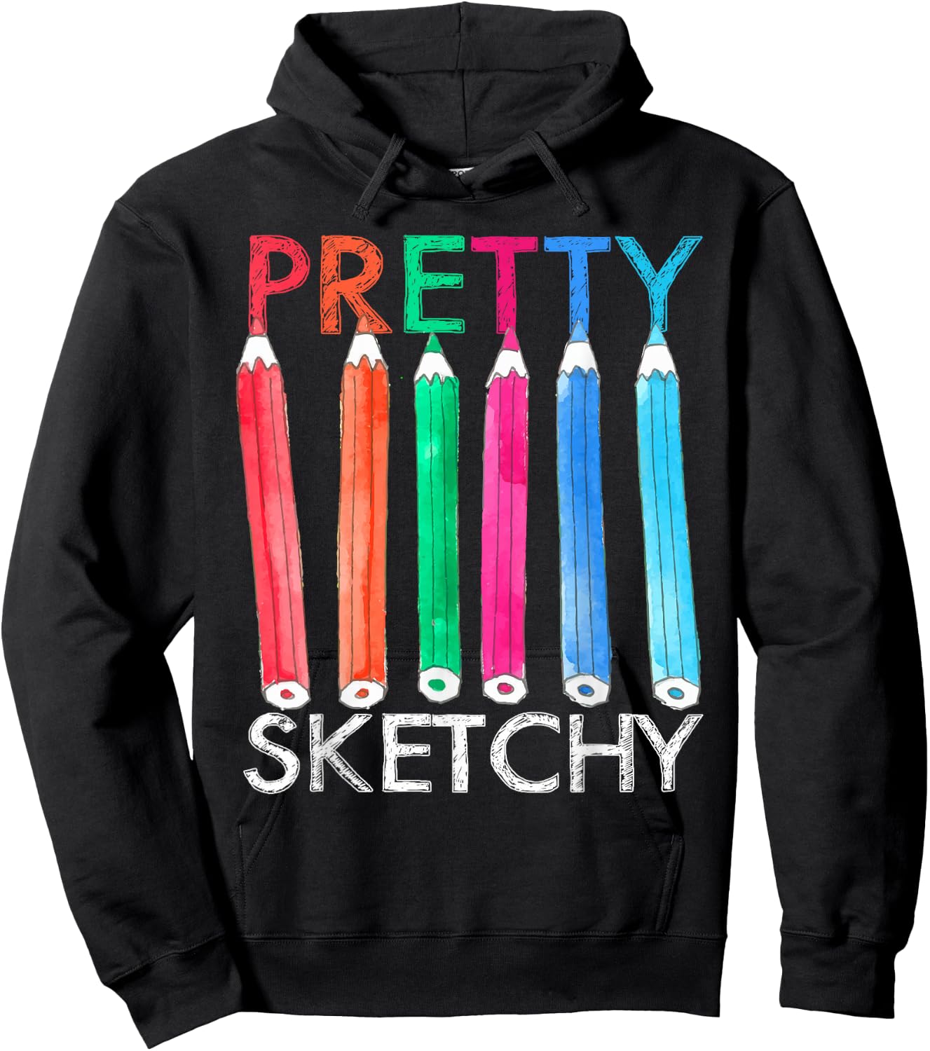 Funny Pretty Sketchy Art For Artistic Men Women Kids Artist Hoodie - Hoodie | Black