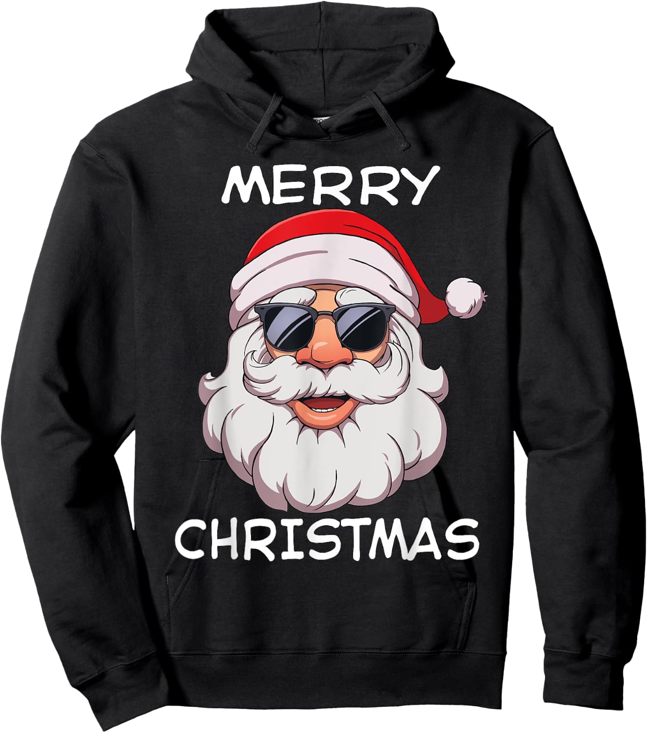 Santa Claus Merry Christmas Hoodie - Hoodie | Black