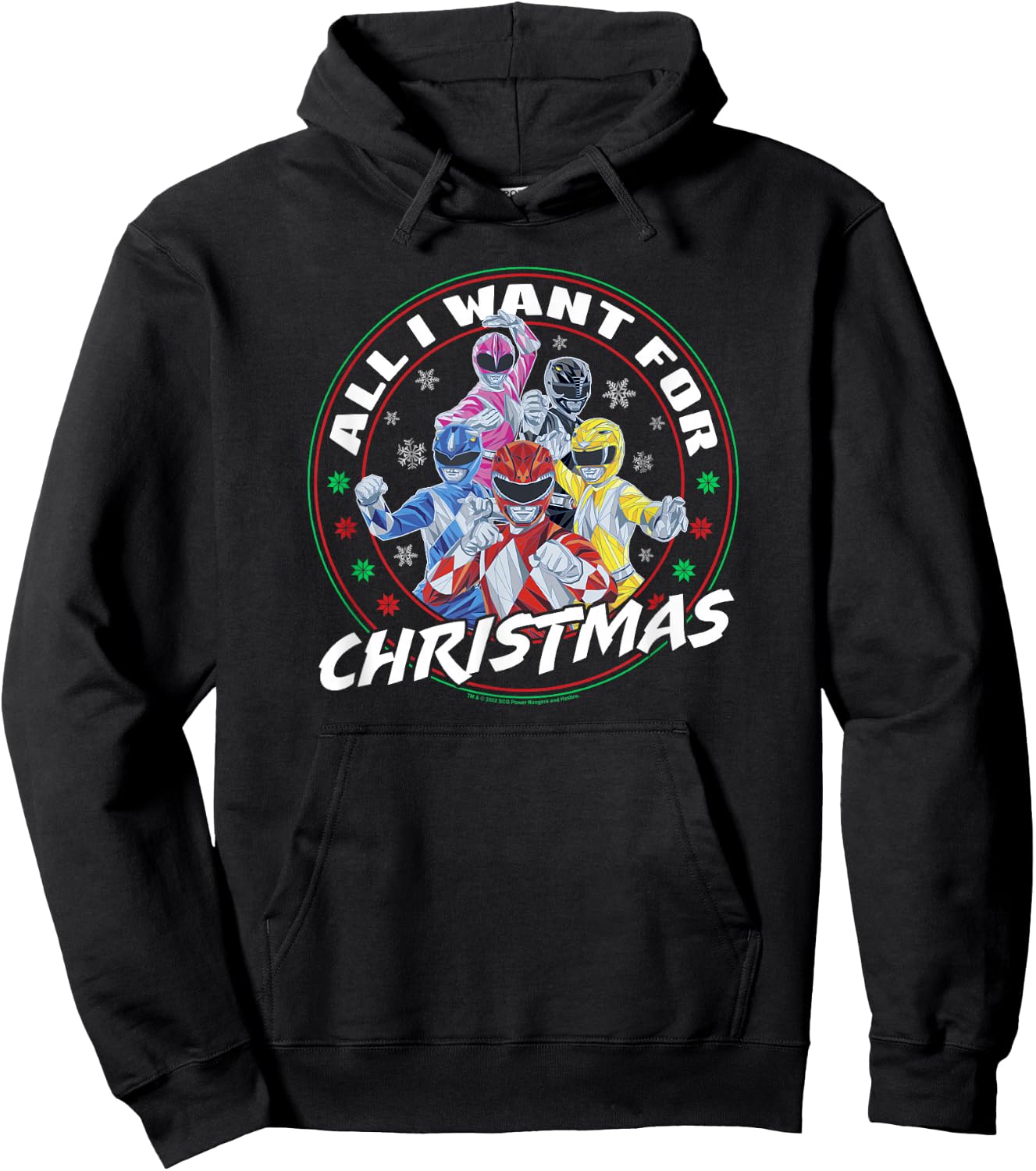 Power Rangers Christmas All I Want For Hoodie - Hoodie | Black