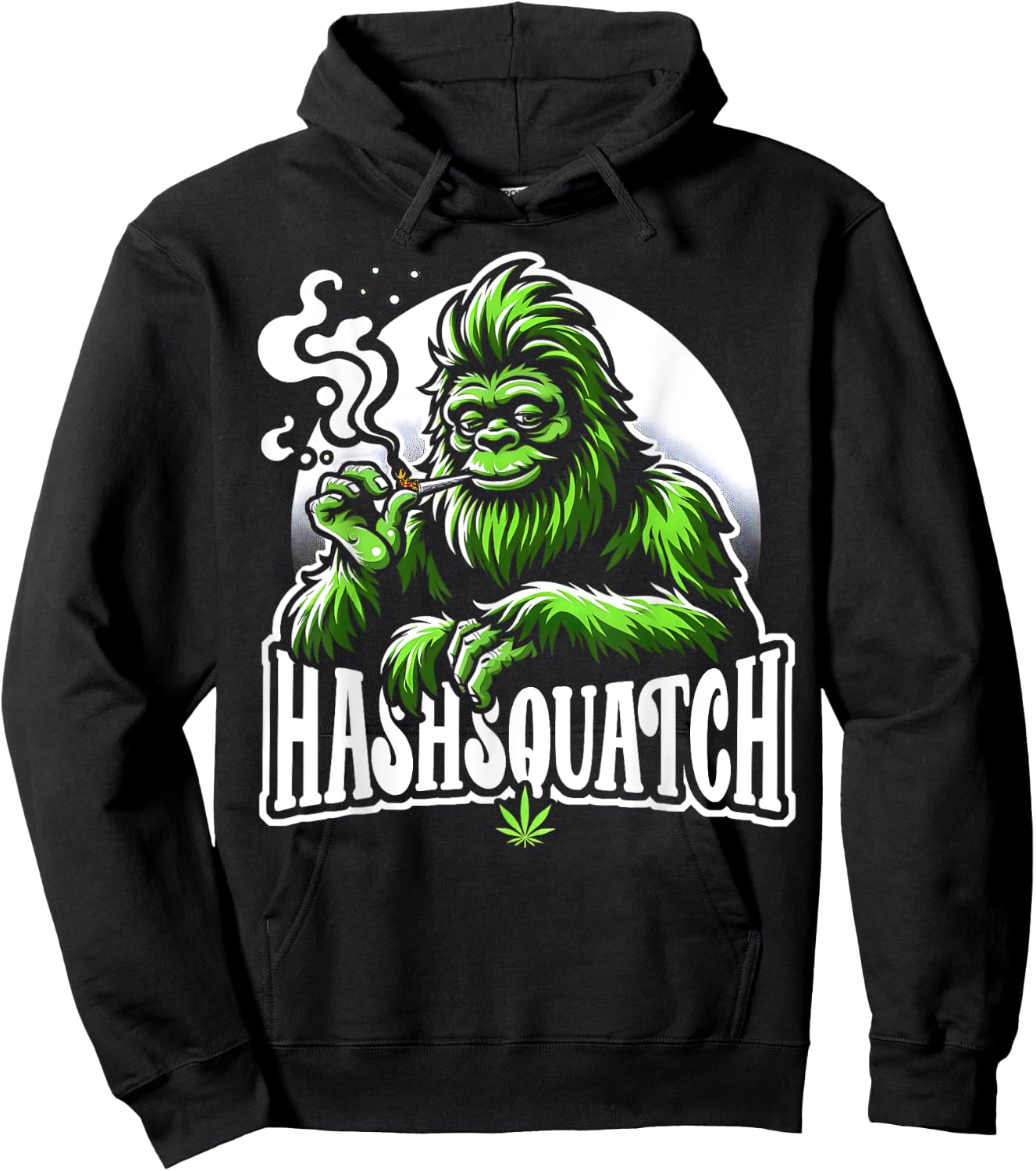 Hashsquatch Hash Squatch Bigfoot Smoking Weed cannabis Hoodie - Hoodie | Black