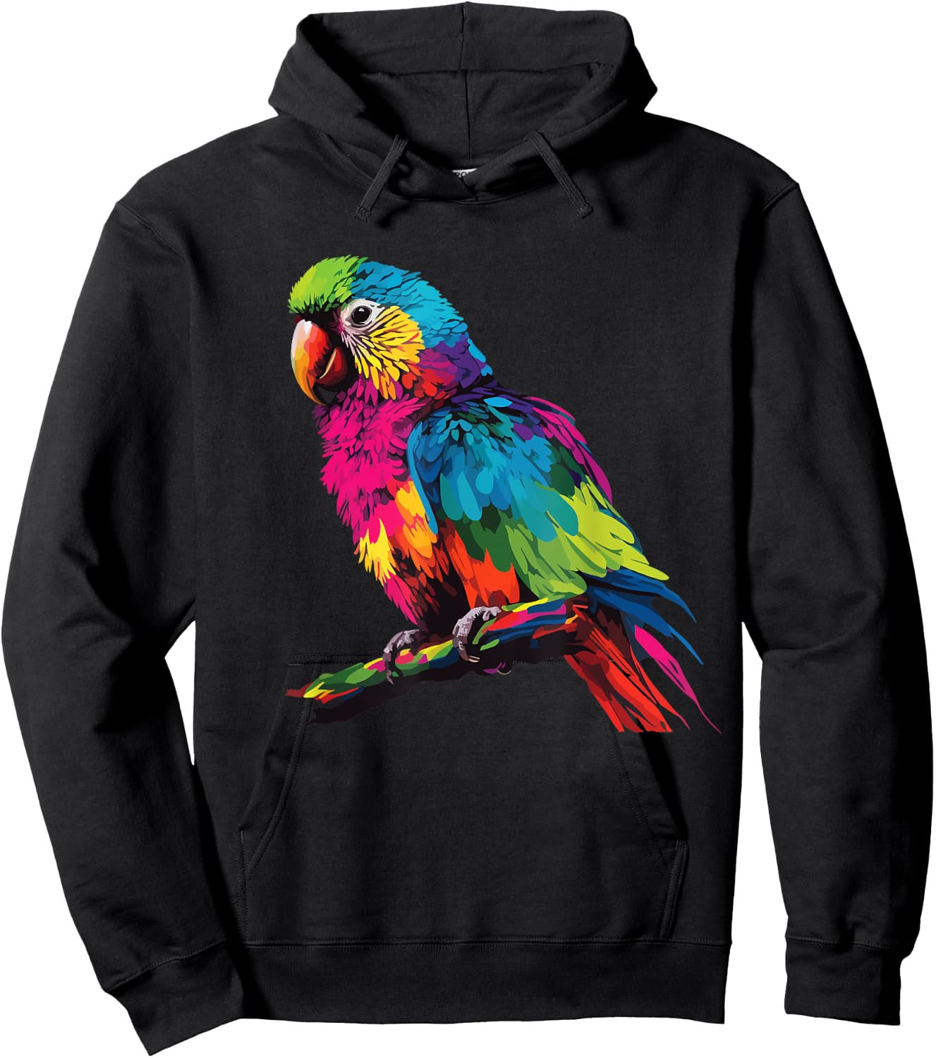 colorful scarlet Macaw parrot bird for lover Birdwatching Hoodie - Hoodie | Black