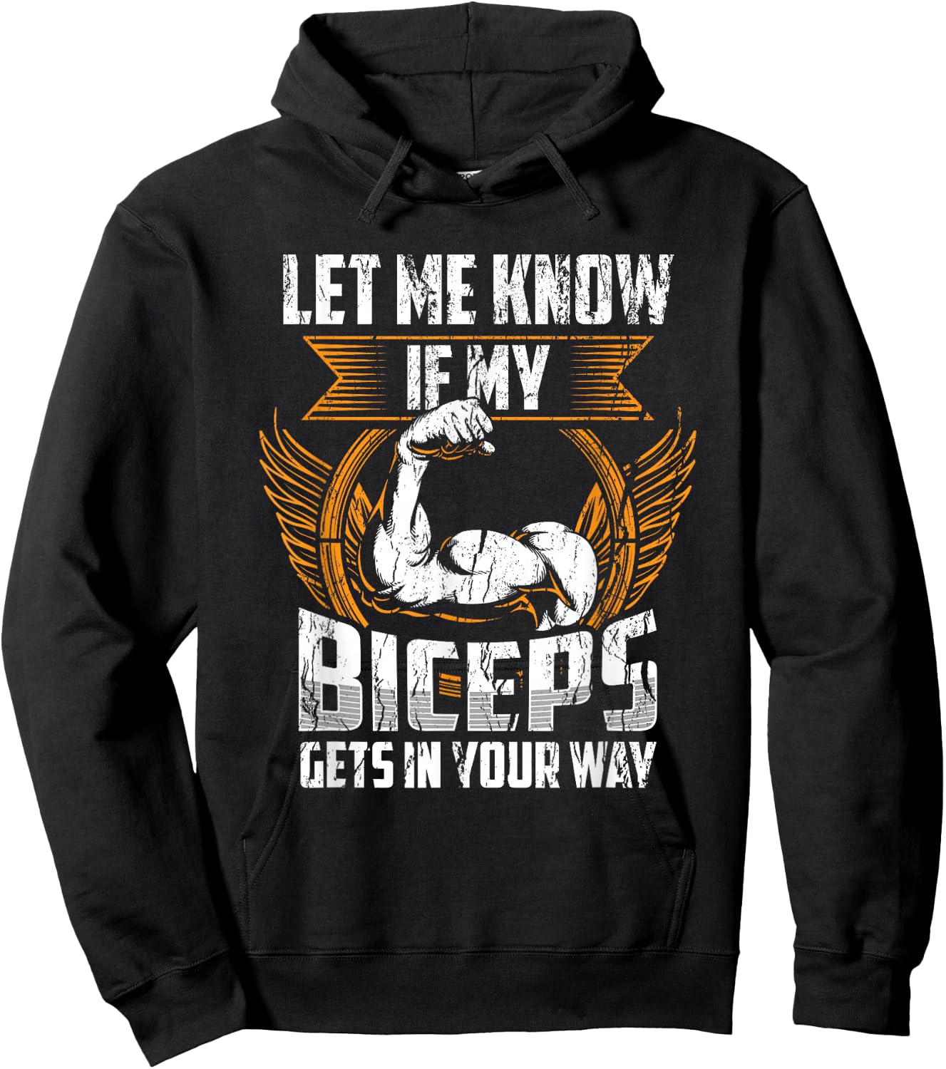 Let Me Know If My Biceps Gets In Your Way Curl Muscle Hoodie - Hoodie | Black