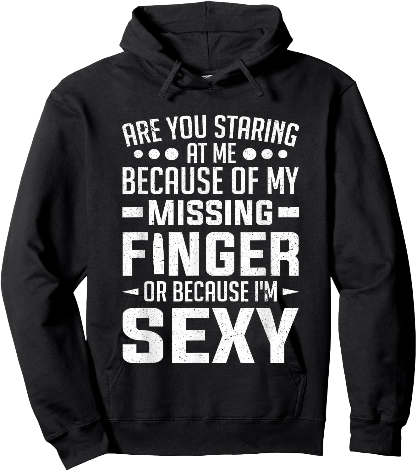 Finger Amputee Outfit Amputation Amputated Missing Finger Hoodie - Hoodie | Black