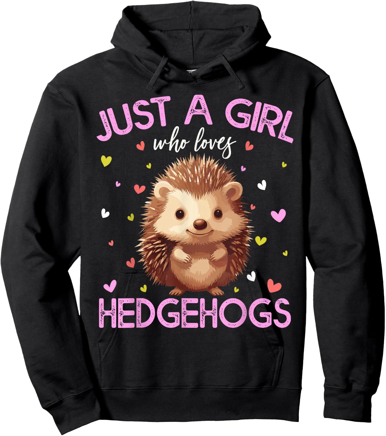 Just A Girl Who Loves Hedgehogs Girls Hoodie - Hoodie | Black