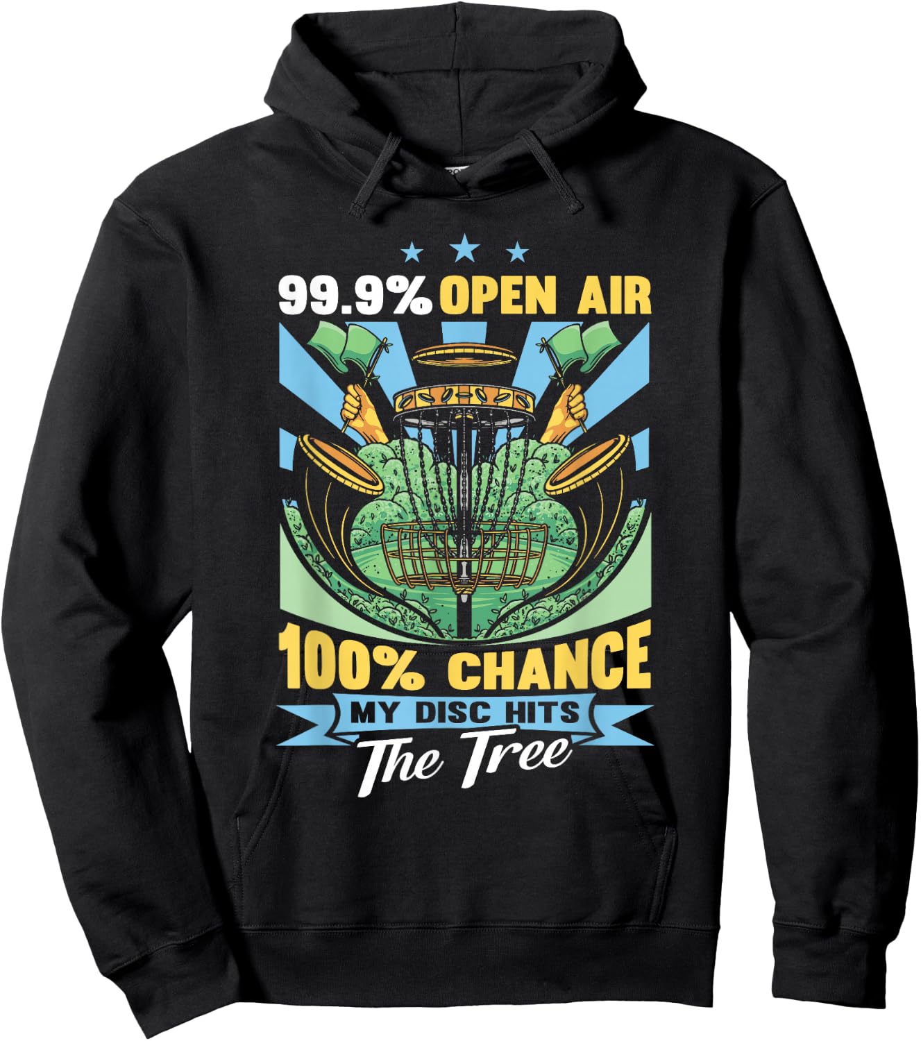 Funny Disc Golf Player Hoodie - Hoodie | Black