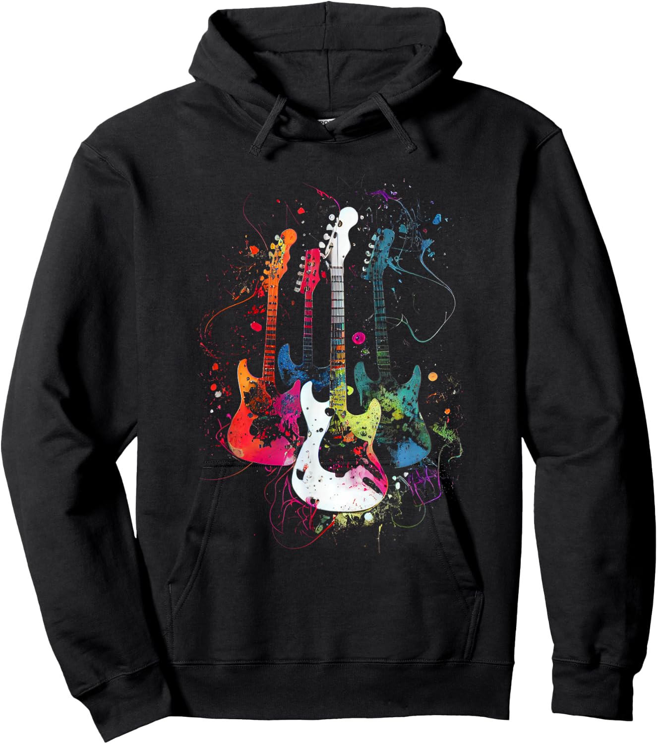 Guitars Musicians Guitarists Hoodie - Hoodie | Black