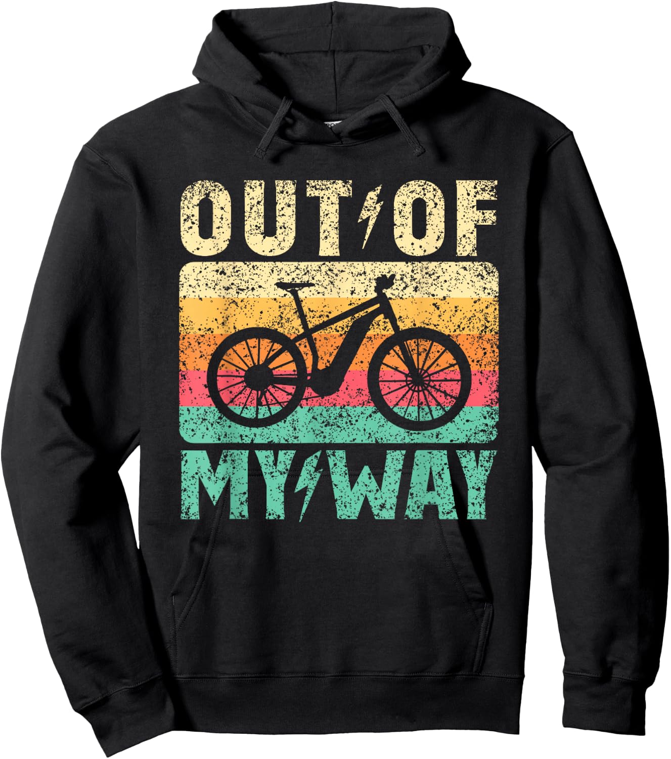 Out of the Way E-Bike Cyclist Cycling Electric Bicycle Hoodie - Hoodie | Black