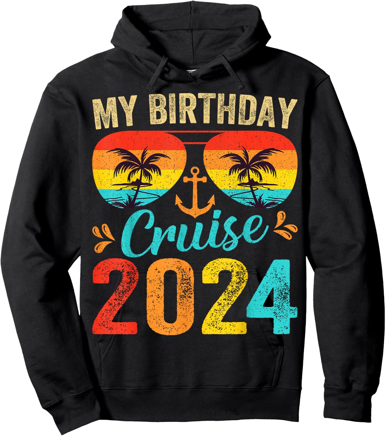 My Birthday Cruise 2024 Party Cruise Birthday Vacation Hoodie - Hoodie | Black