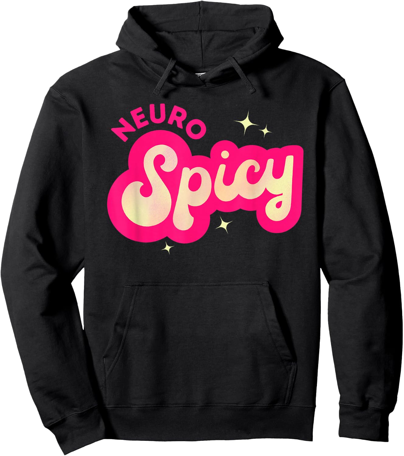 Neurospicy Funny Neurodivergent ADHD ASD Tourettes Pink Hoodie - Hoodie | Black