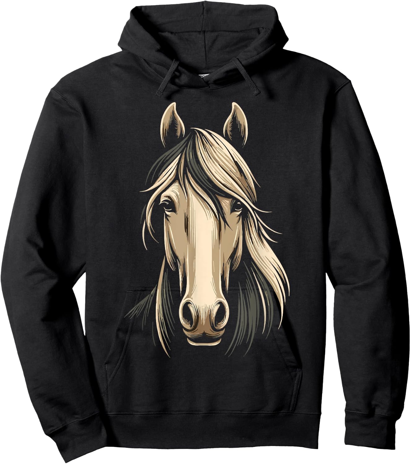 Horse Face Men Women kids Horse Lover Hoodie - Hoodie | Black