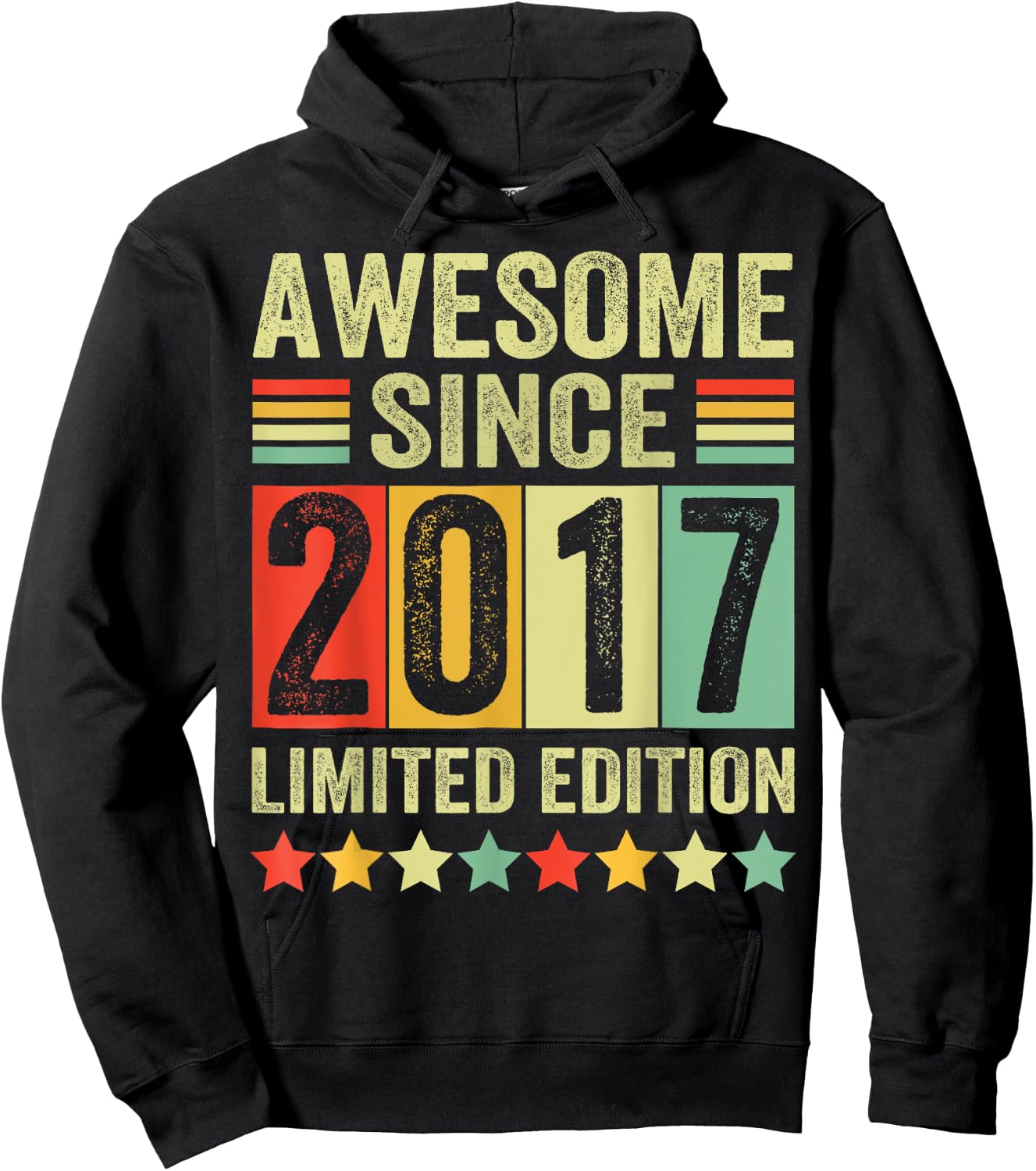 Est 2017 Limited Edition 6th Birthday Gifts 6 Year Old Hoodie - Hoodie | Black