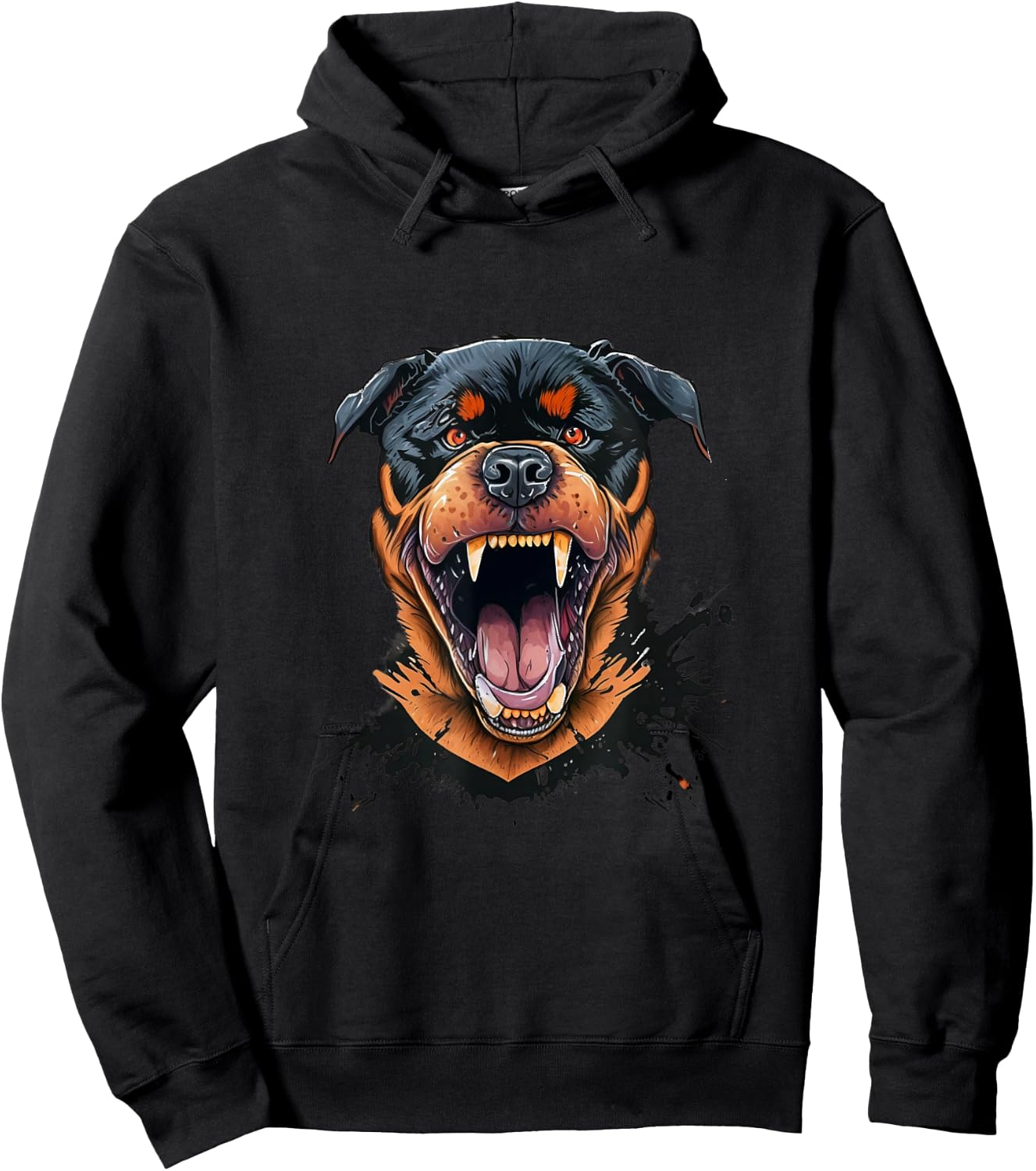 Rottweiler Dog Lover Rottie Portrait Hoodie - Hoodie | Black