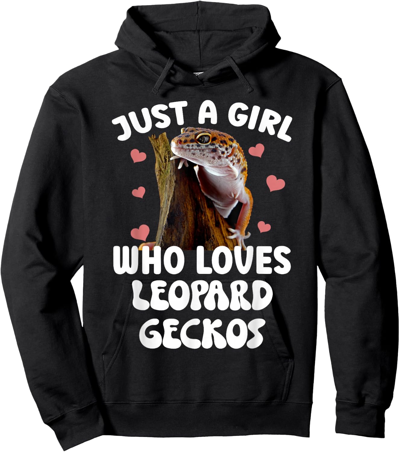 Cool Leopard Gecko For Girls Women Pet Lizard Reptile Lovers Hoodie - Hoodie | Black