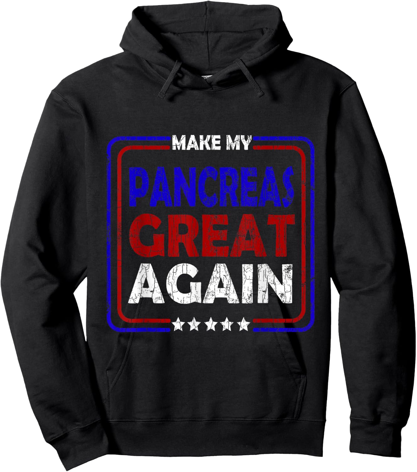 Make My Pancreas Great Again Funny Diabetes Diabetic Graphic Hoodie - Hoodie | Black
