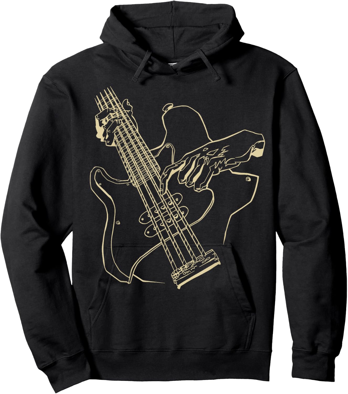 Graphic Bass Guitar Bass Player Hoodie - Hoodie | Black