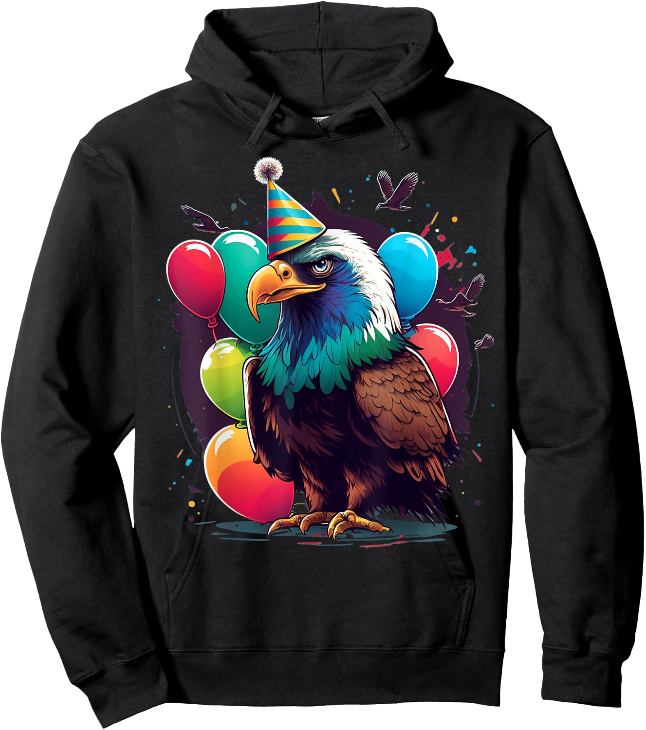 Celebration Eagle Event Birthday Party Eagle Hoodie - Hoodie | Black