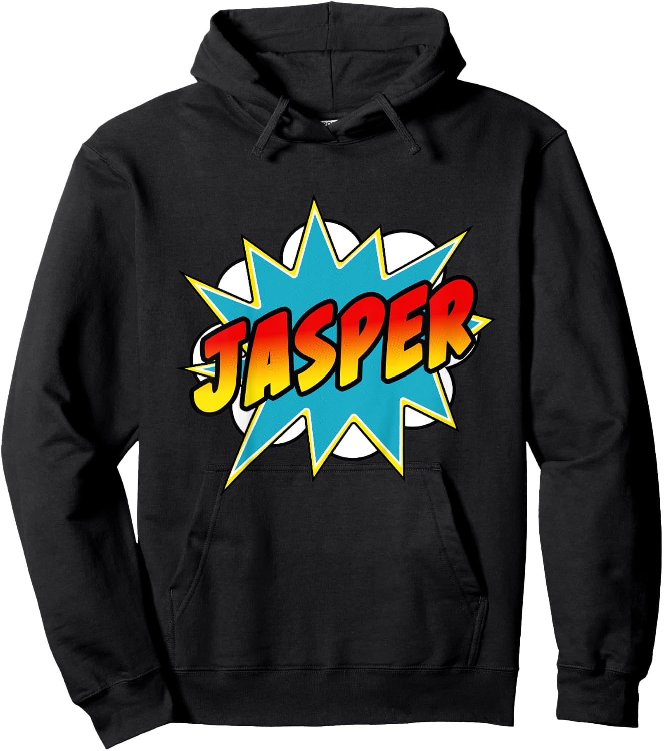 Kids Boys Jasper Name Comic Book Superhero Hoodie - Hoodie | Black