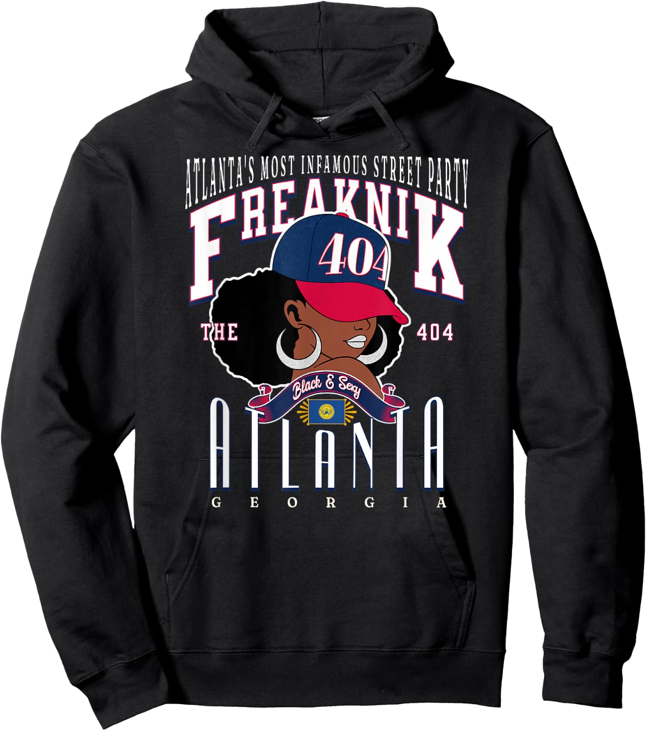 Around the Way Girls: Area Code Queens Freaknik Atlanta Culture Adults Black Small Short Sleeve Classic Regular Fit Lightweight Unique Design Hoodie - Hoodie | Black