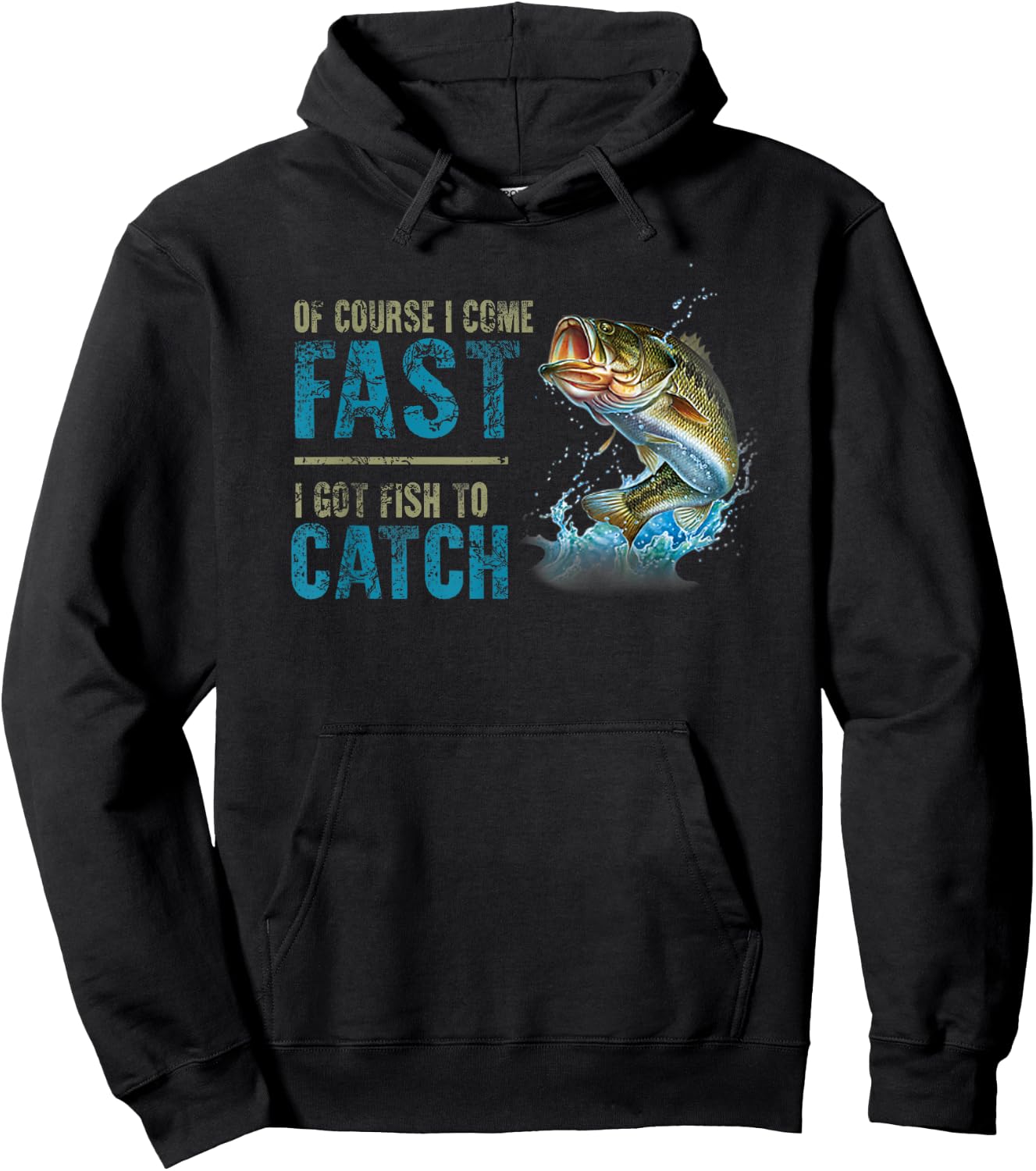 Retro Of Course I Come Fast I Got Fish To Catch Fishing Love Hoodie - Hoodie | Black