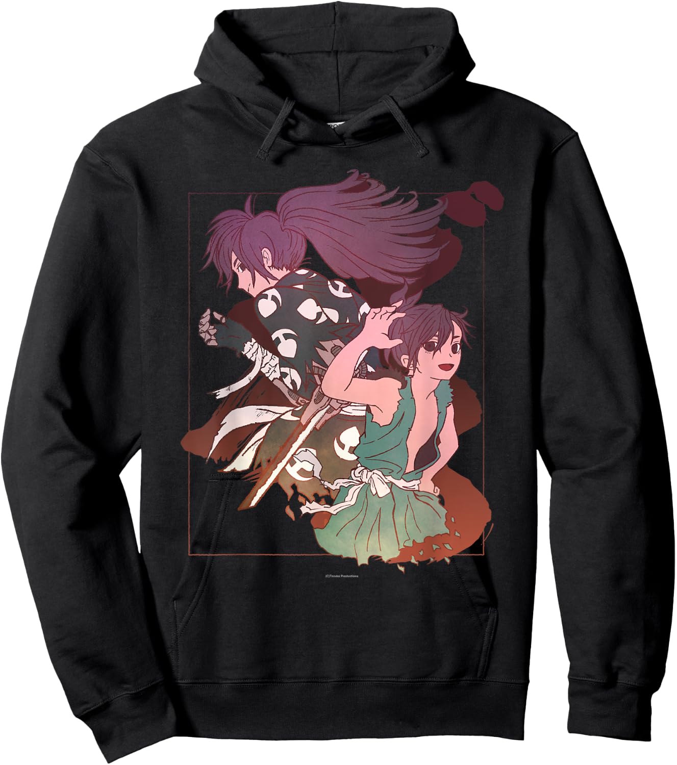 Tezuka Osamu World Dororo Anime , Women's, Black, Small, Short Sleeve, Classic Fit, Pull On, Round Collar, Modern Cartoon, Art, Birthday, Unique Graphic Design Hoodie - Hoodie | Black