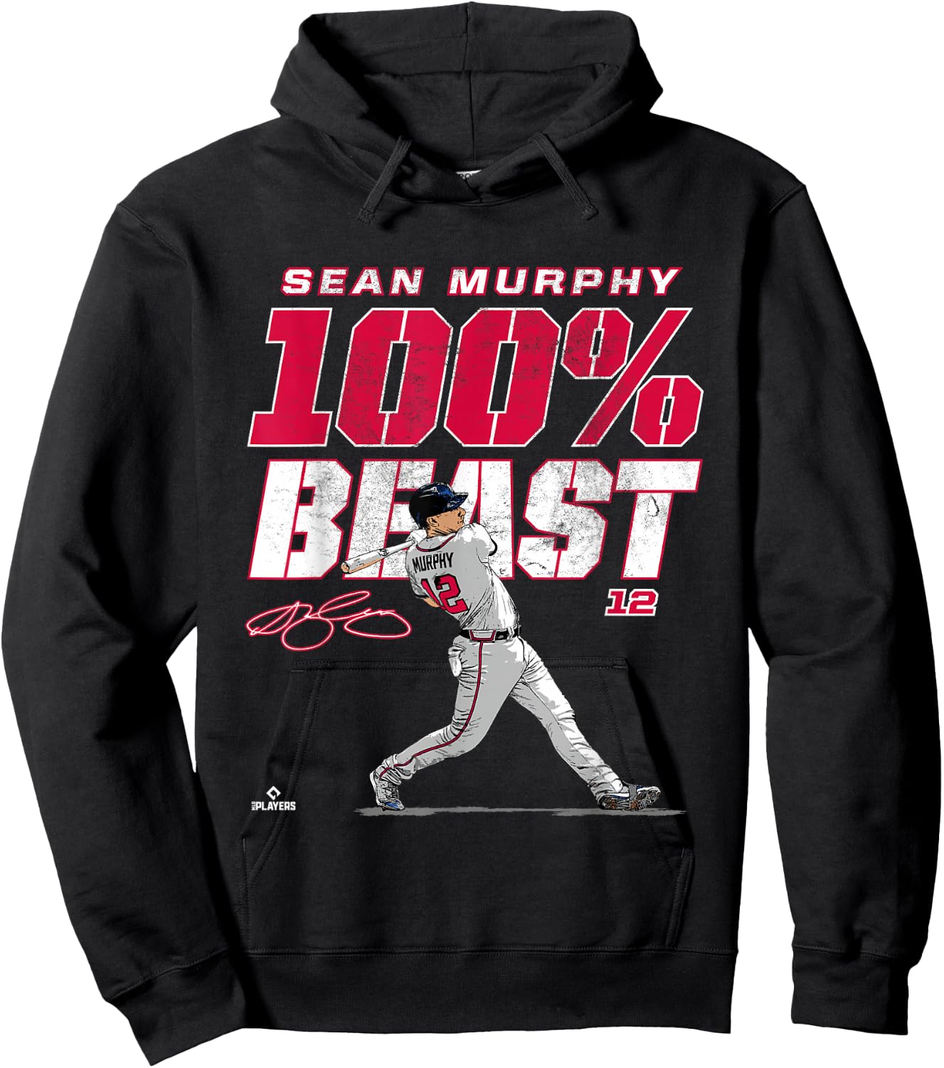 100% Beast Sean Murphy Atlanta MLBPA Hoodie - Hoodie | Black