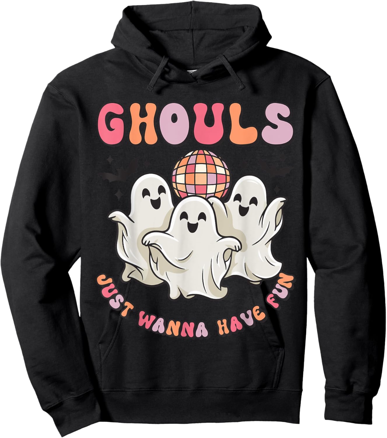 Groovy Halloween Ghouls Just Wanna Have Fun Dancing Ghost Hoodie - Hoodie | Black