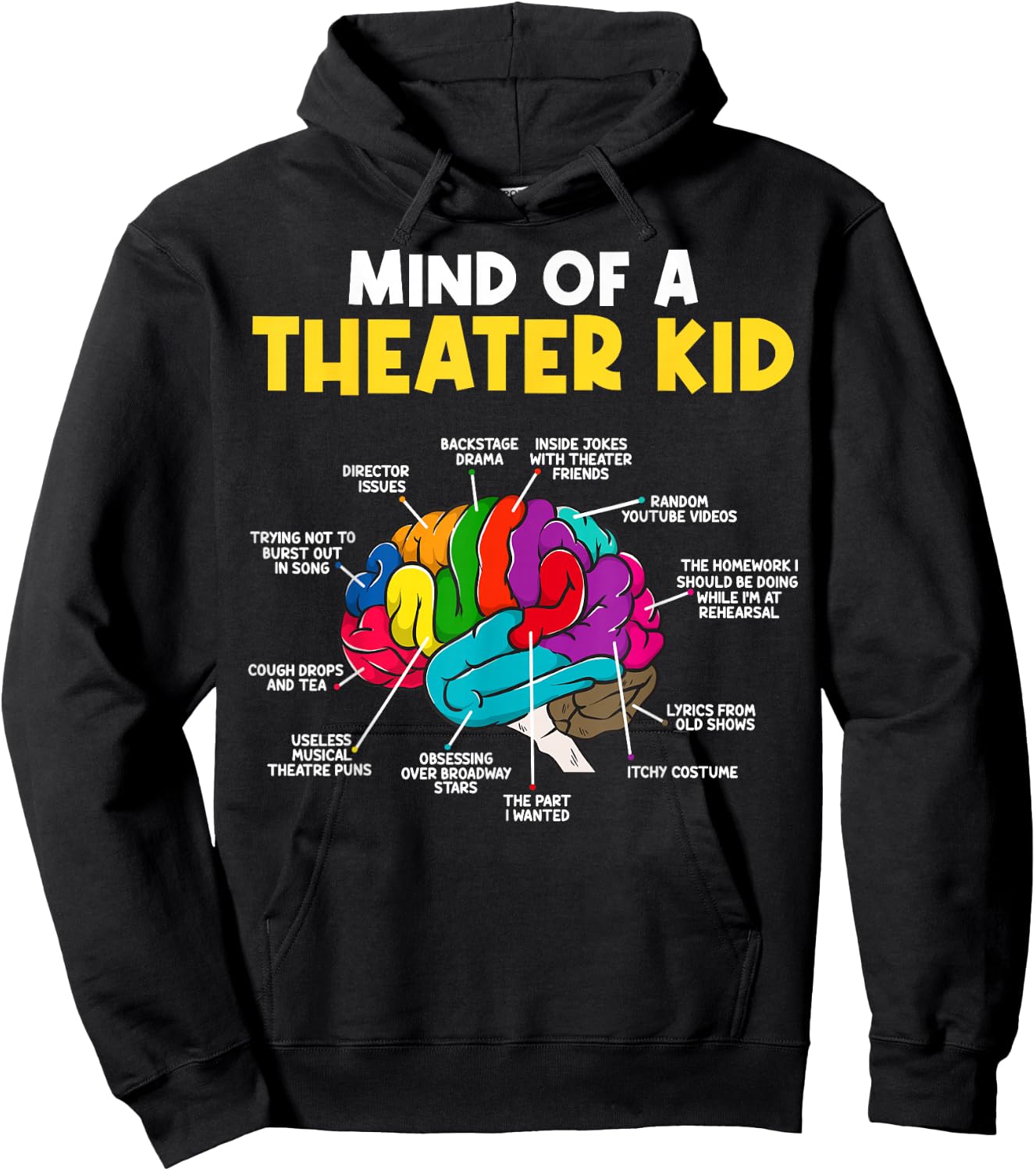 Mind of a Theater Kid Hoodie - Hoodie | Black