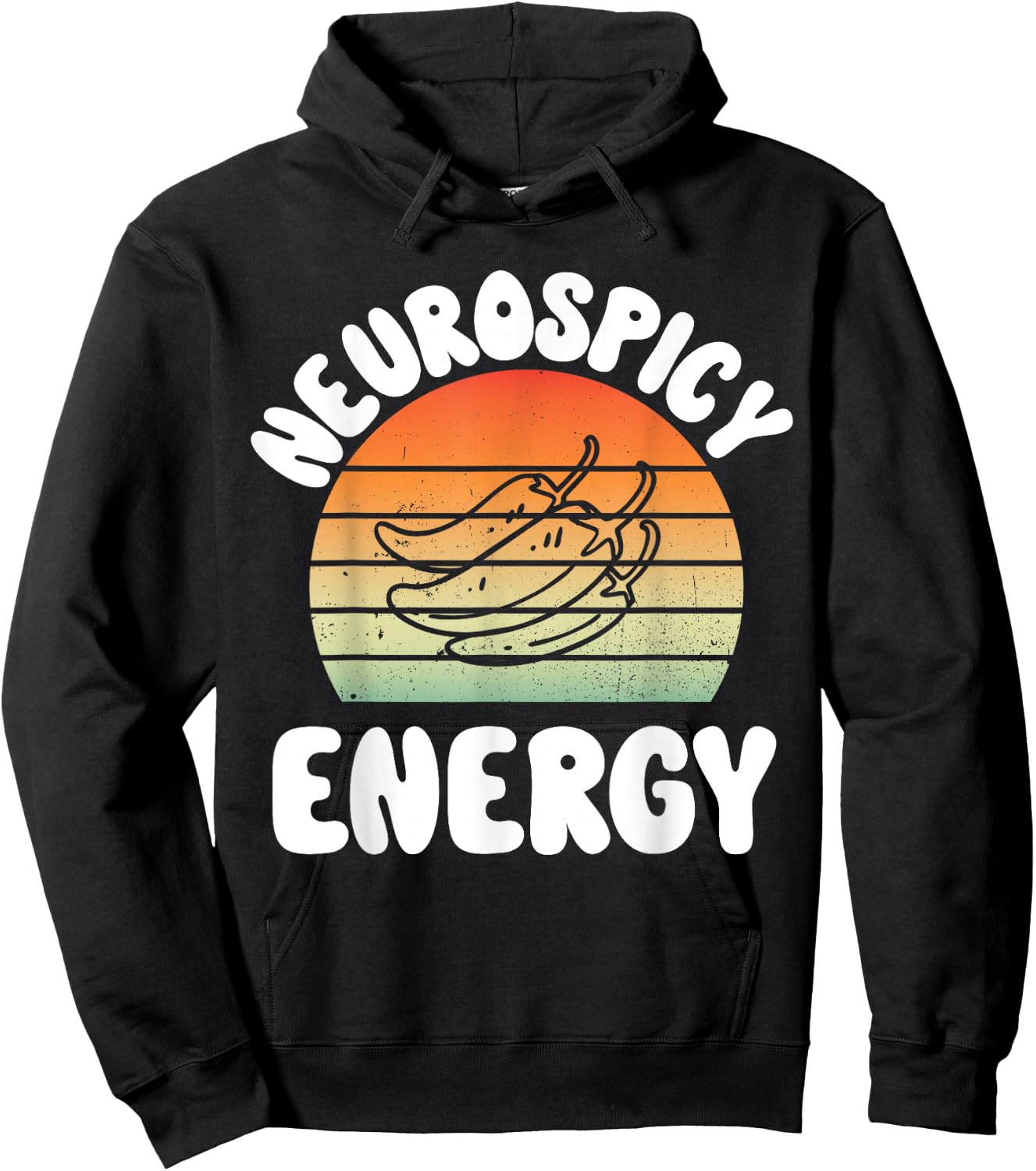 Neurospicy Energy Neurodivergence ADD Autism Aspergers ADHD Hoodie - Hoodie | Black