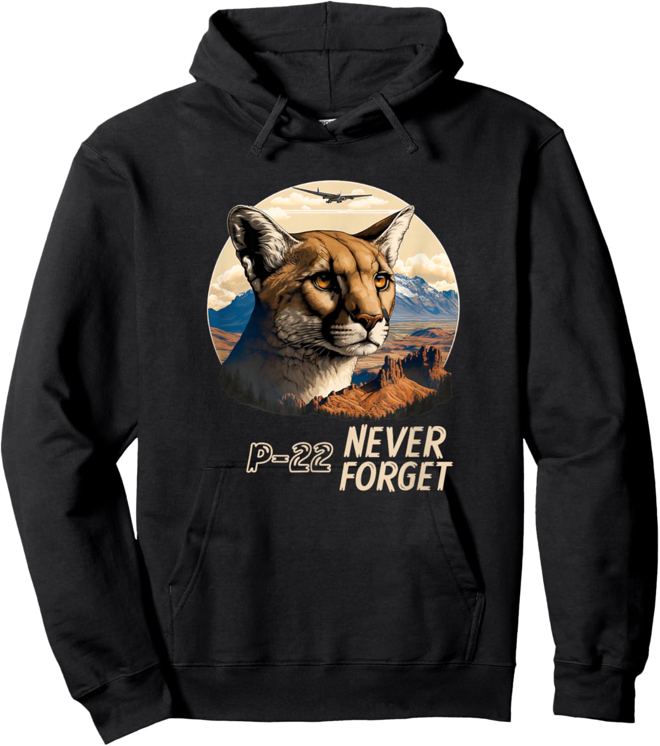P-22 Mountain Lion Never Forget P-22 Griffith Mountain Hoodie - Hoodie | Black