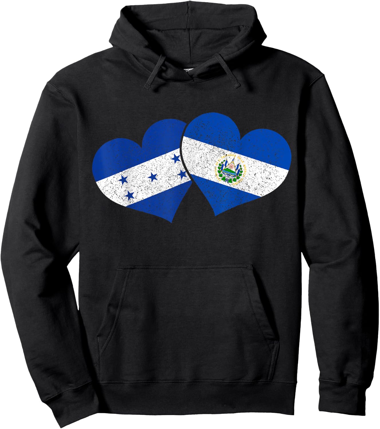 Honduras El Salvador Salvadorian Honduran Flag Pride Hoodie - Hoodie | Black