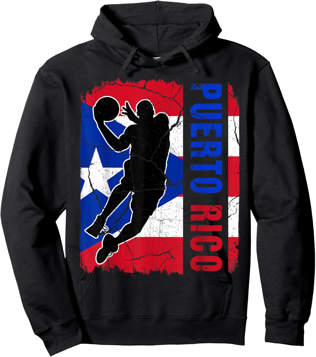 Puerto Rican Basketball Player Puerto Rico Flag Basketball Hoodie - Hoodie | Black