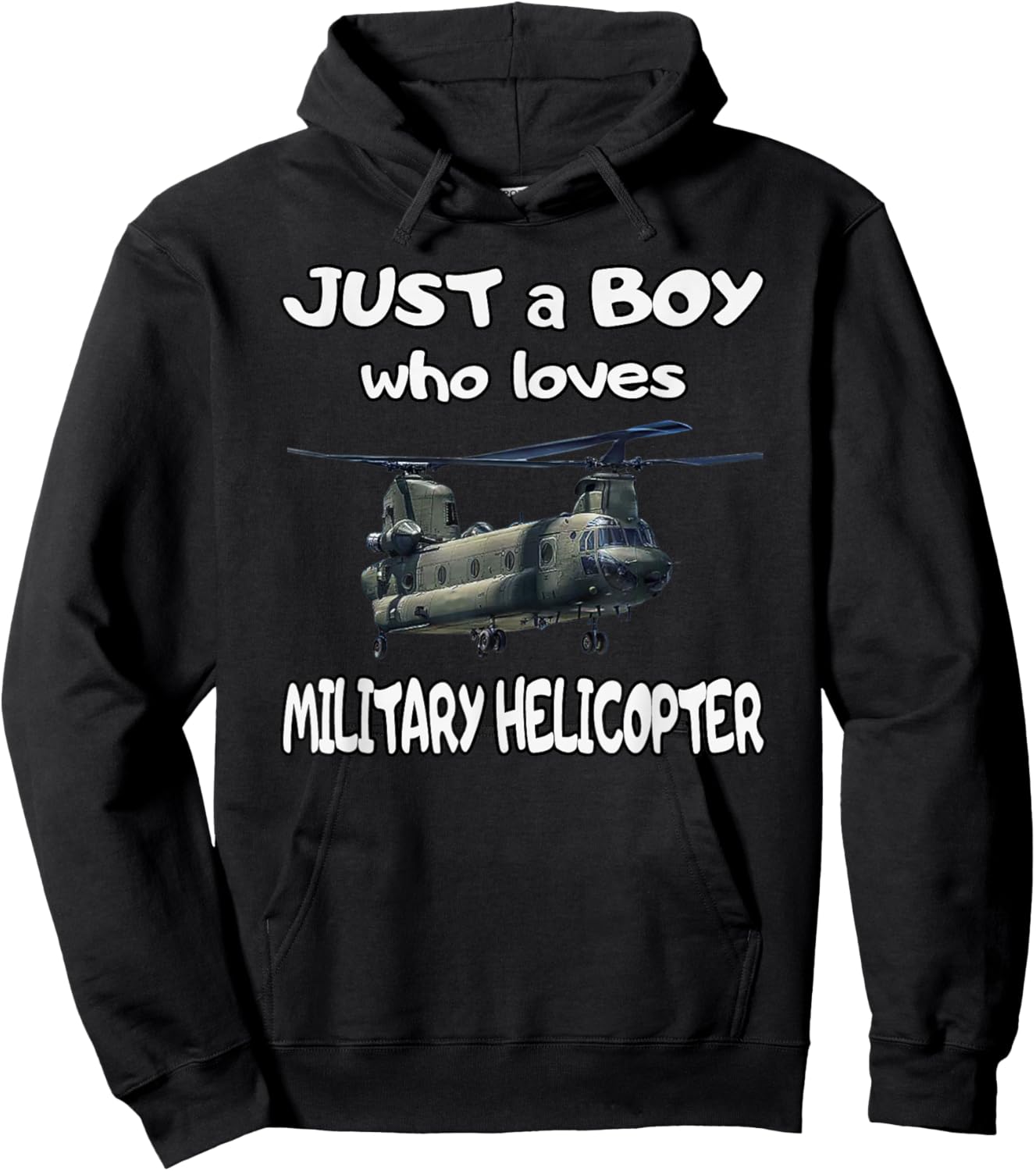 CH-47 Chinook Military Helicopter Pilot Aviator Boy Who Love Hoodie - Hoodie | Black