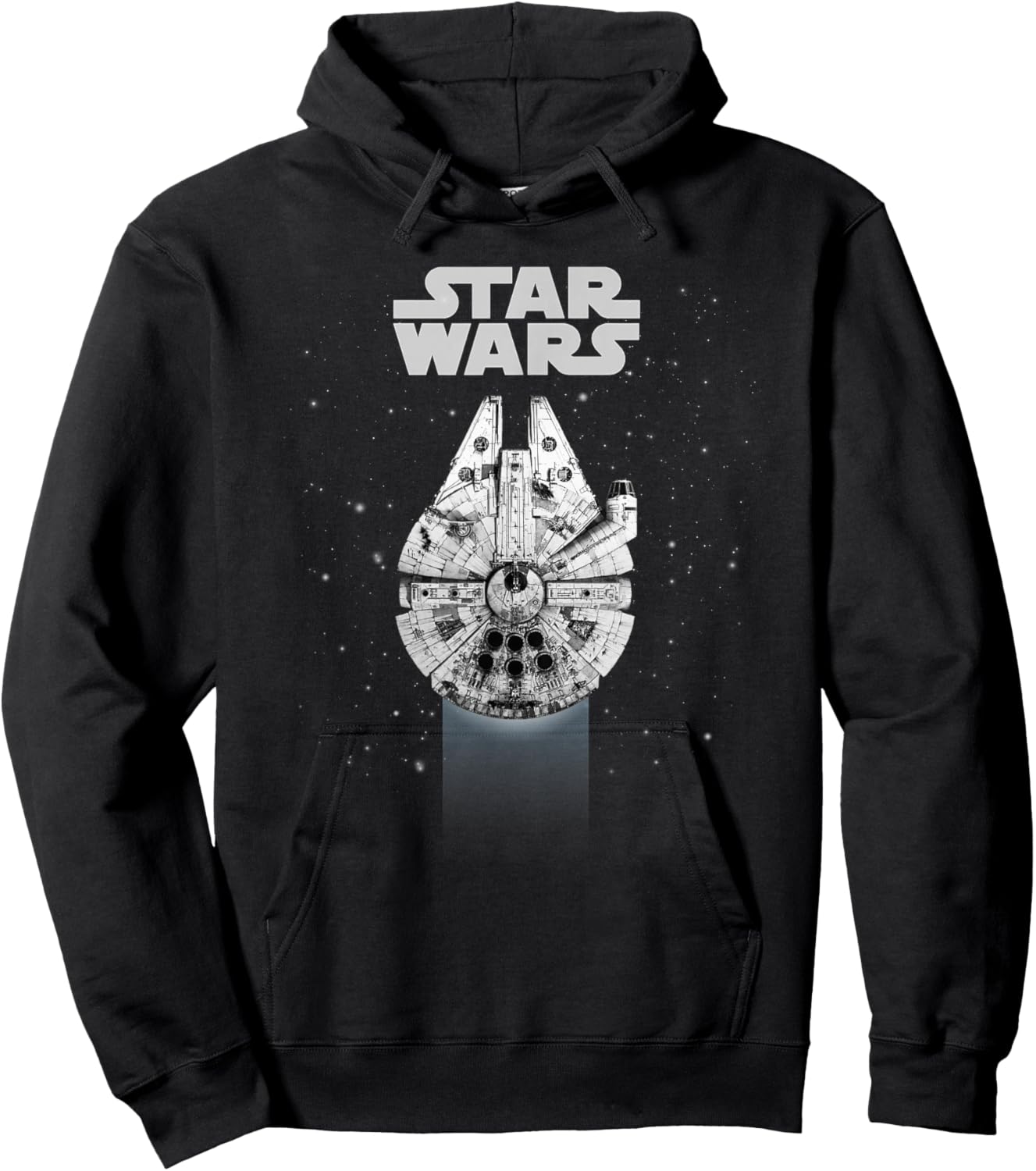 Star Wars Millennium Falcon Galactic Top Down Poster Hoodie - Hoodie | Black