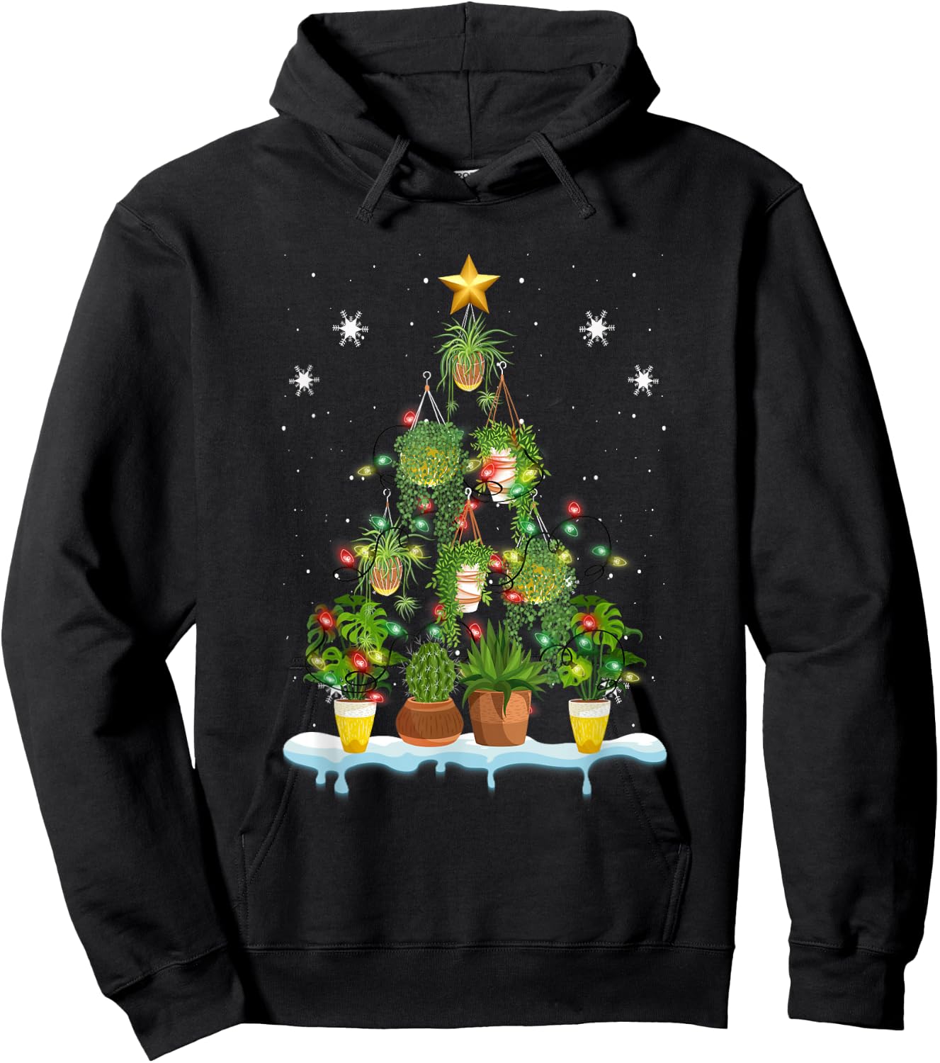 Xmas Tree Gardening Potted Plant Christmas Tree Gardener Hoodie - Hoodie | Black