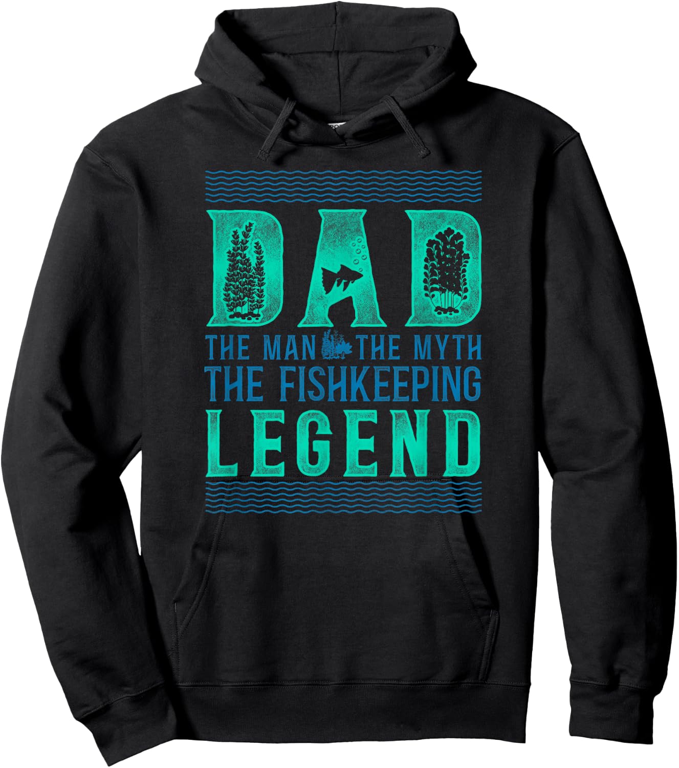 Saltwater Aquarium Dad Father Dad The Man The Myth The Hoodie - Hoodie | Black