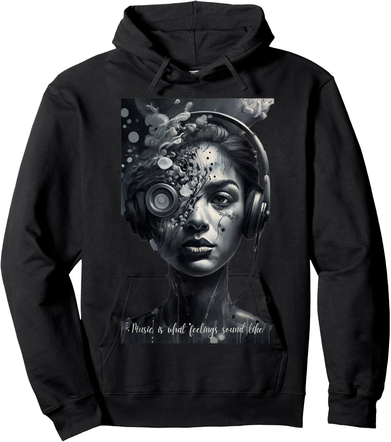 Music Is What Feelings Sound Like Hoodie - Hoodie | Black