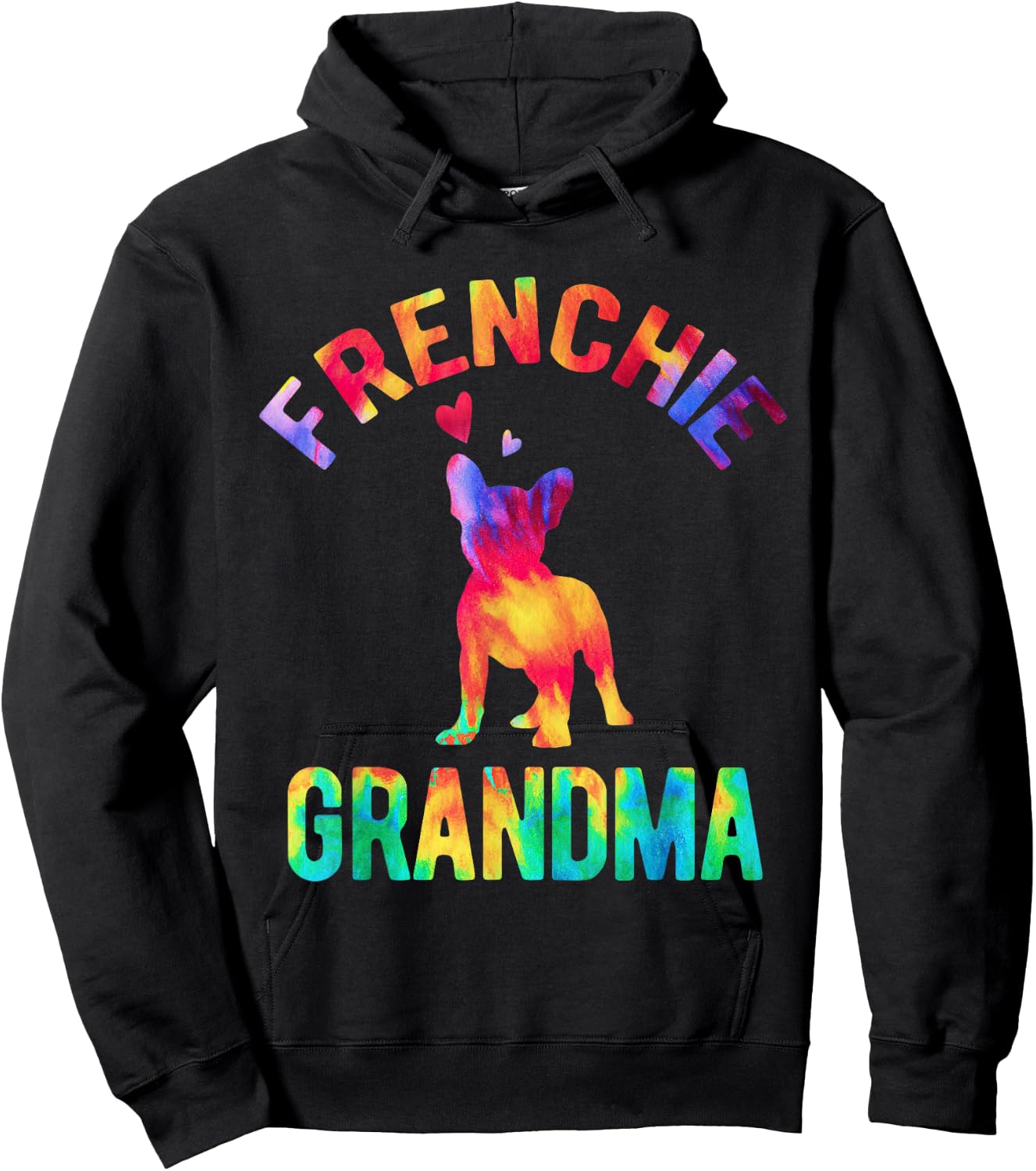 Frenchie Grandma French Bulldog Lover French Bulldog Grandma Hoodie - Hoodie | Black