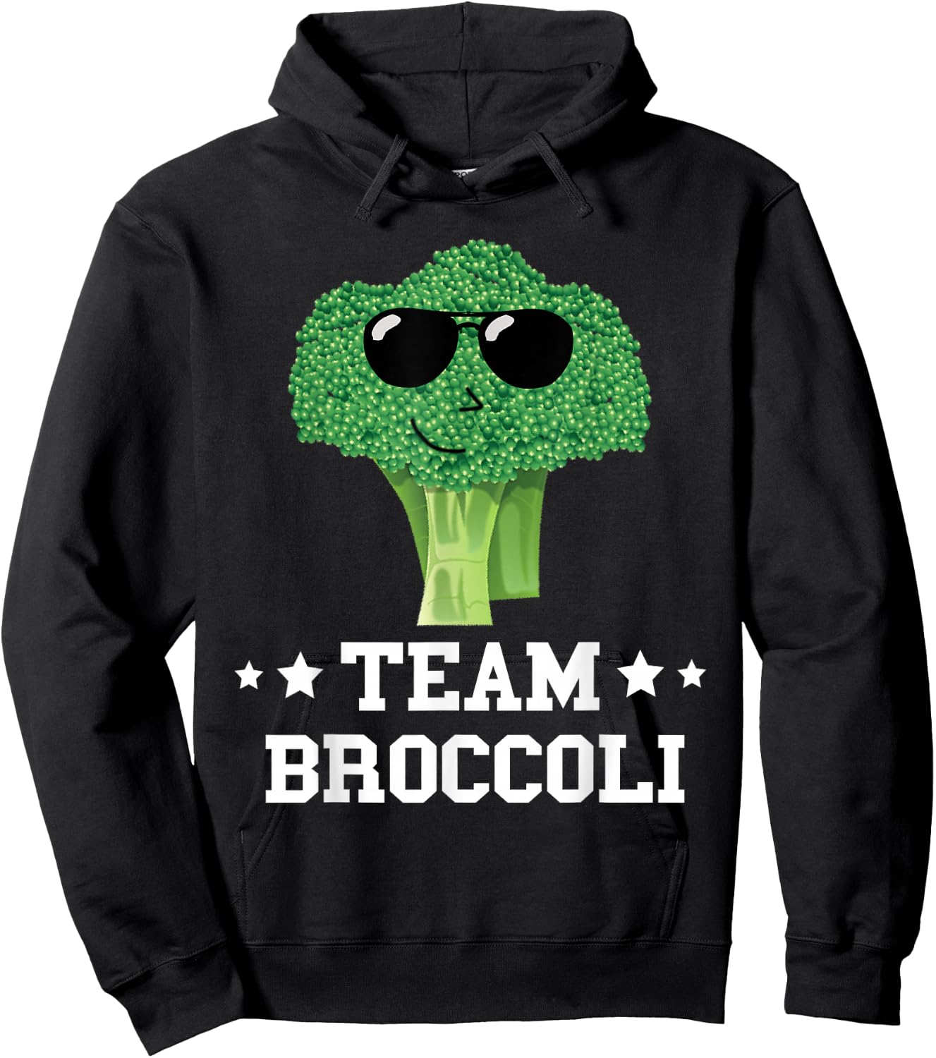 Team Broccoli Sunglass Vegan Green Vegetable Broccoli Lover Hoodie - Hoodie | Black