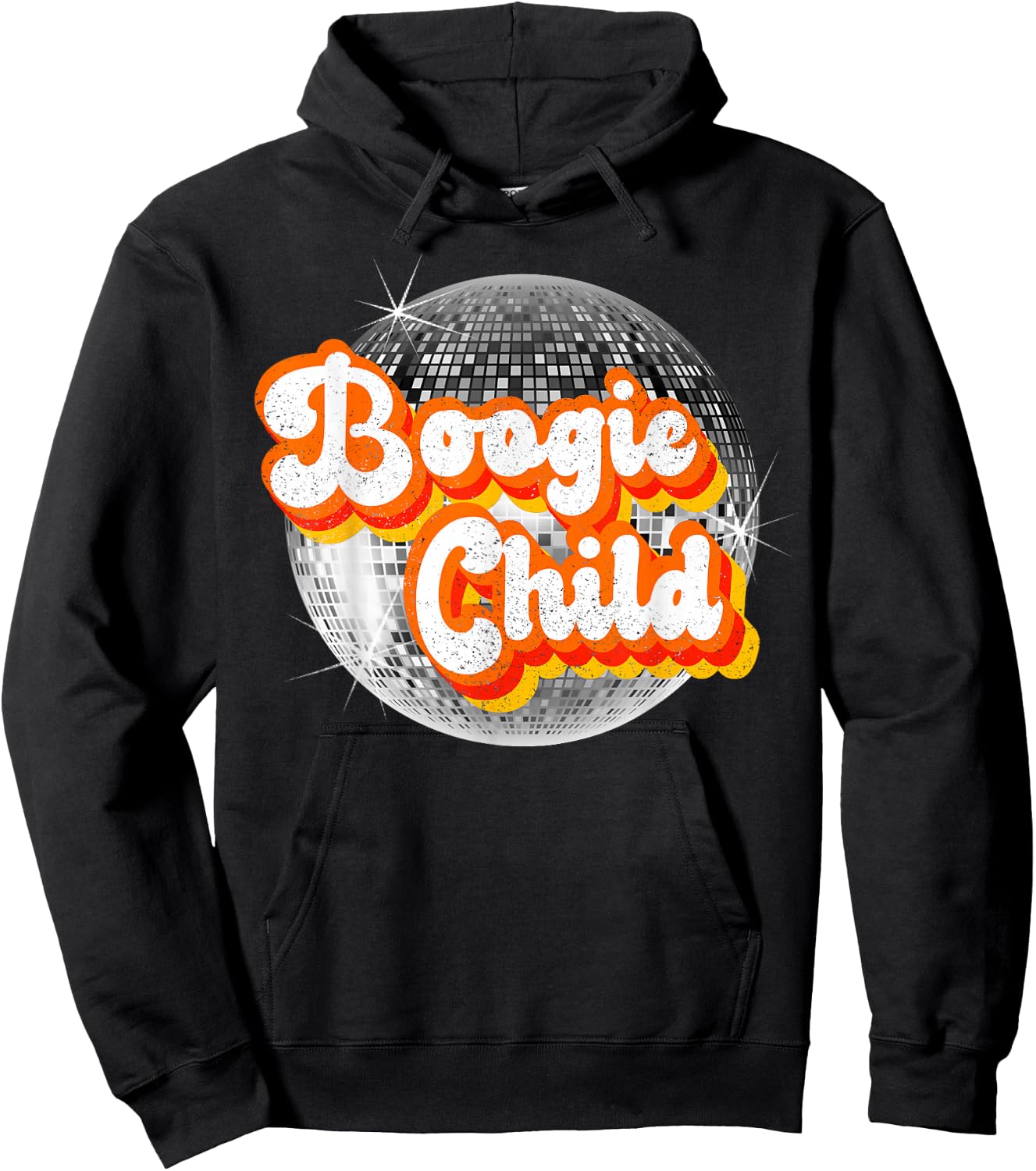 Funky Vintage Retro Disco Dancer 70s Boogie Child Party Time Hoodie - Hoodie | Black