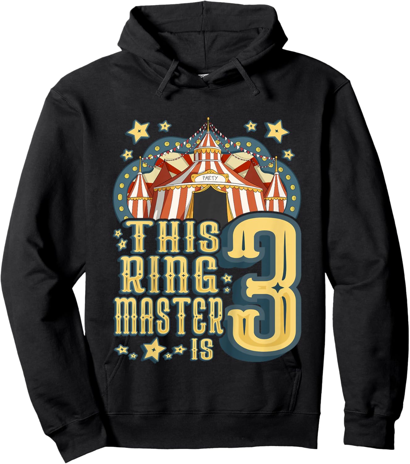 Kids This Ringmaster is 3 - Vintage Circus - third Birthday Hoodie - Hoodie | Black