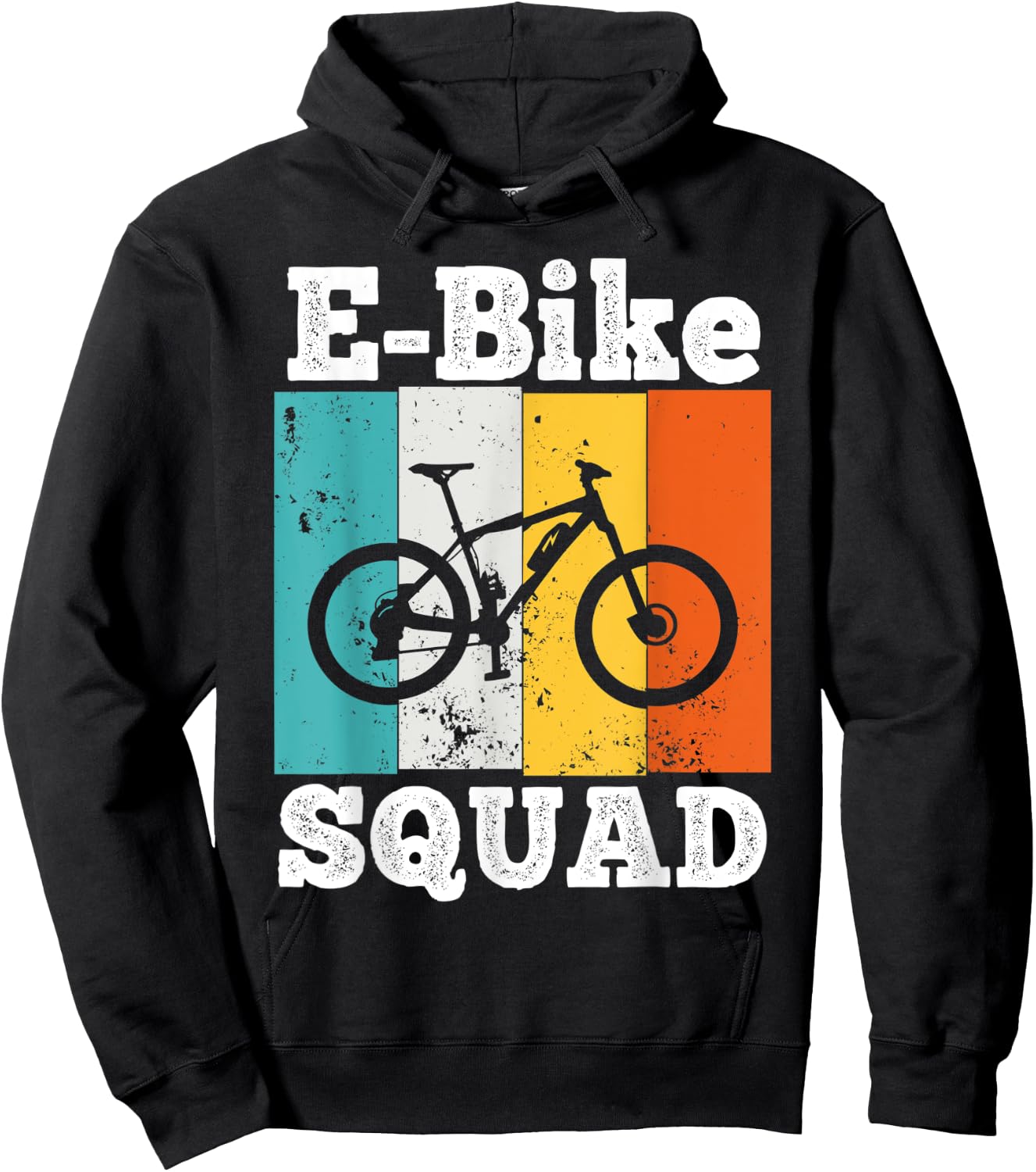 E-Bike Squad Shirt EBike Team E-Biking Retro E-Bike Hoodie - Hoodie | Black